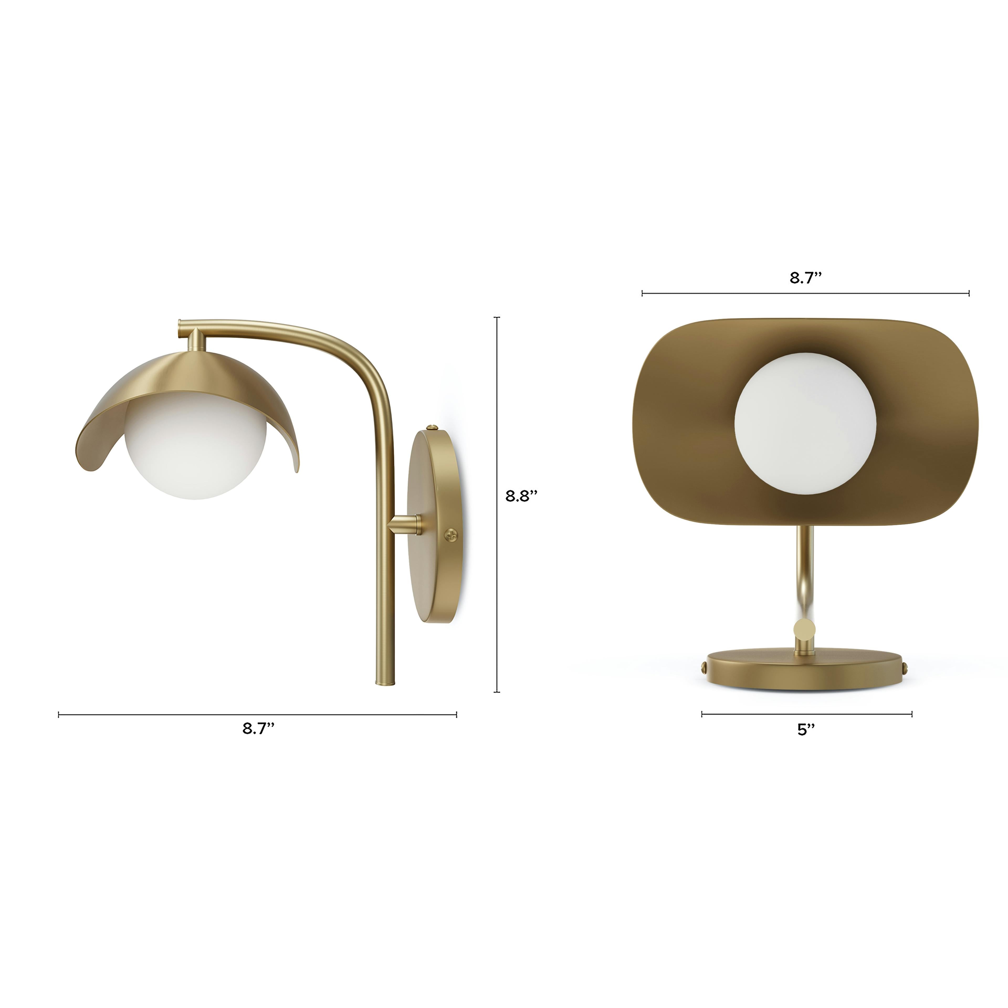 The Warm Glow Brass Sconce Set