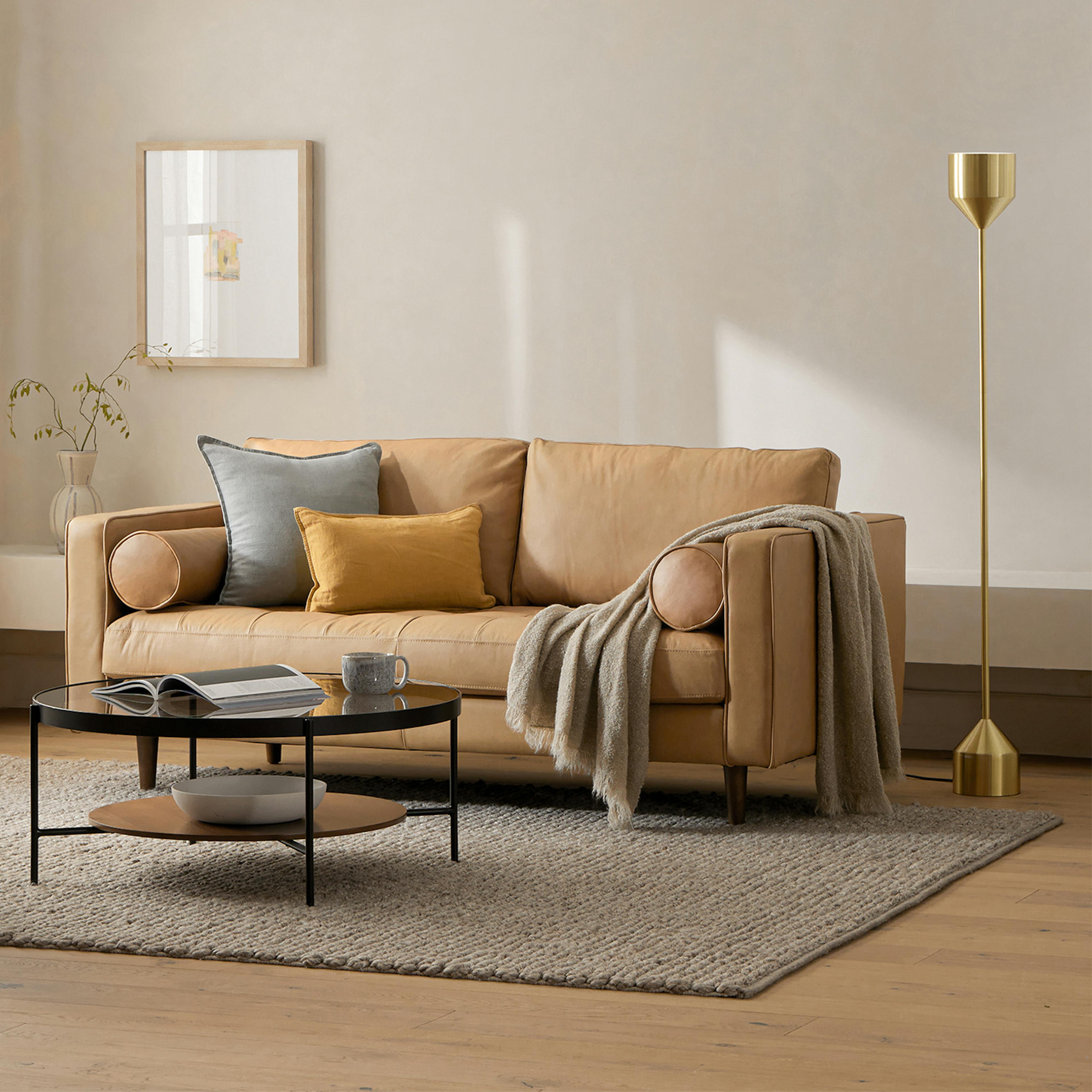 The Corner Glow Brass Floor Lamp