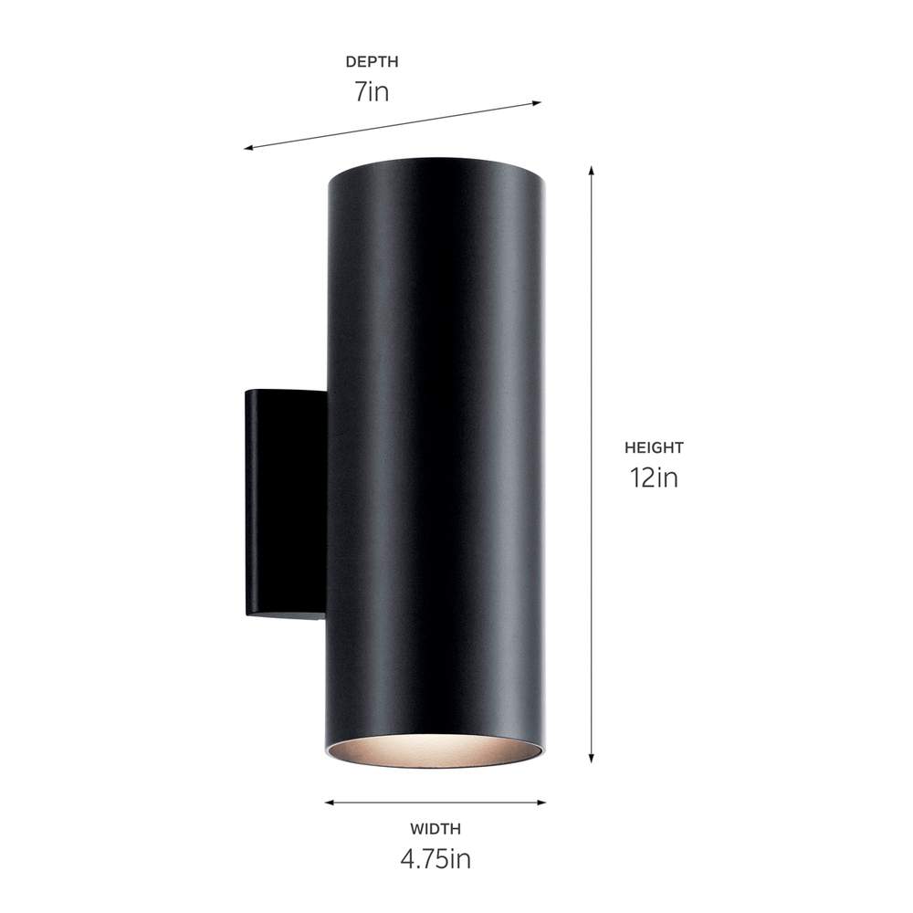 The Welcome Black Outdoor Wall Light