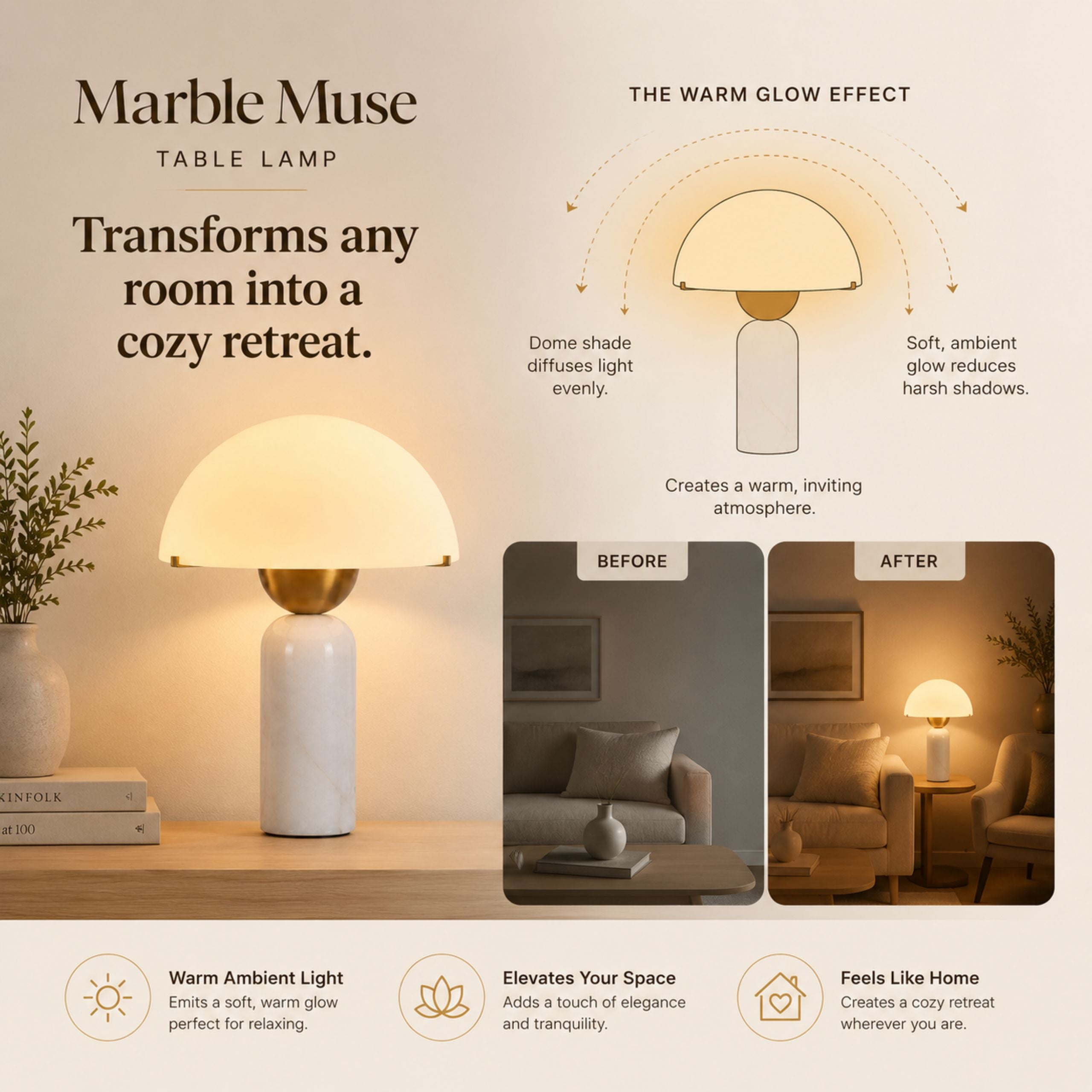 The Marble Muse Table Lamp