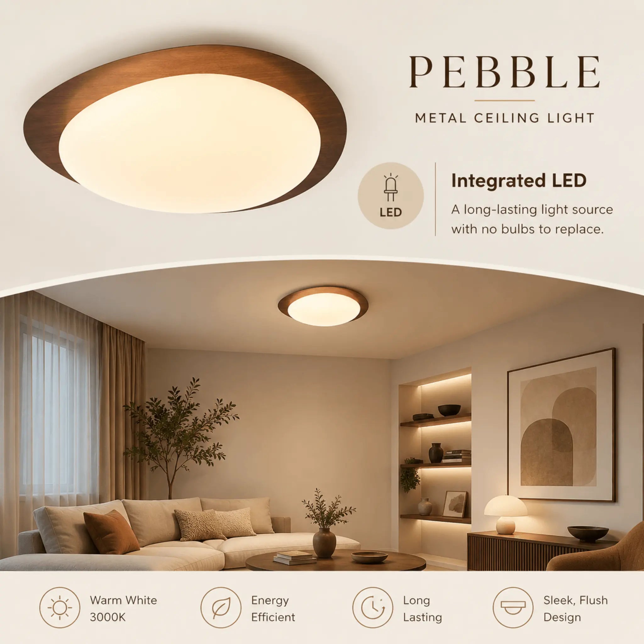 The Soft Pebble Ceiling Light