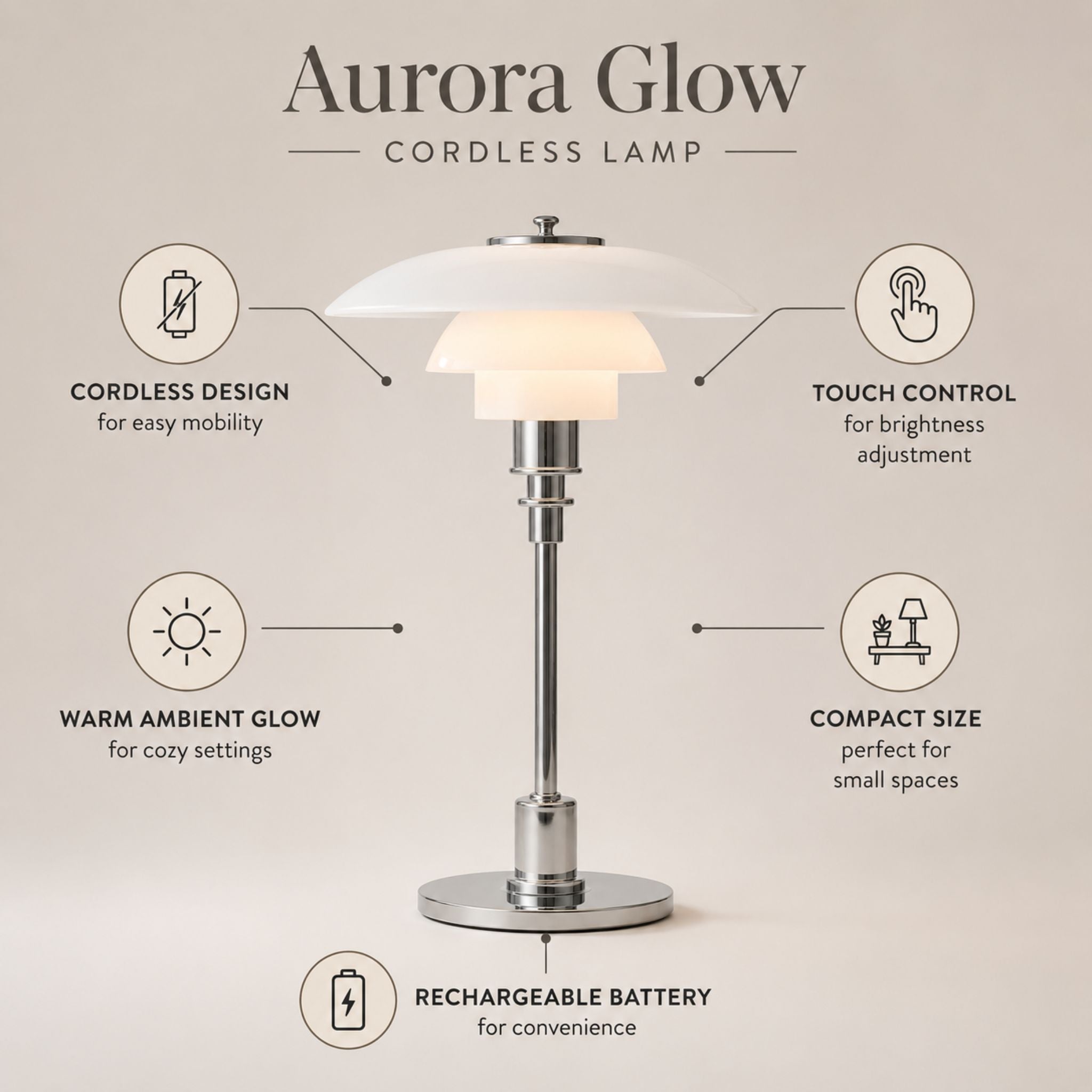 The Aurora Glow Cordless Lamp