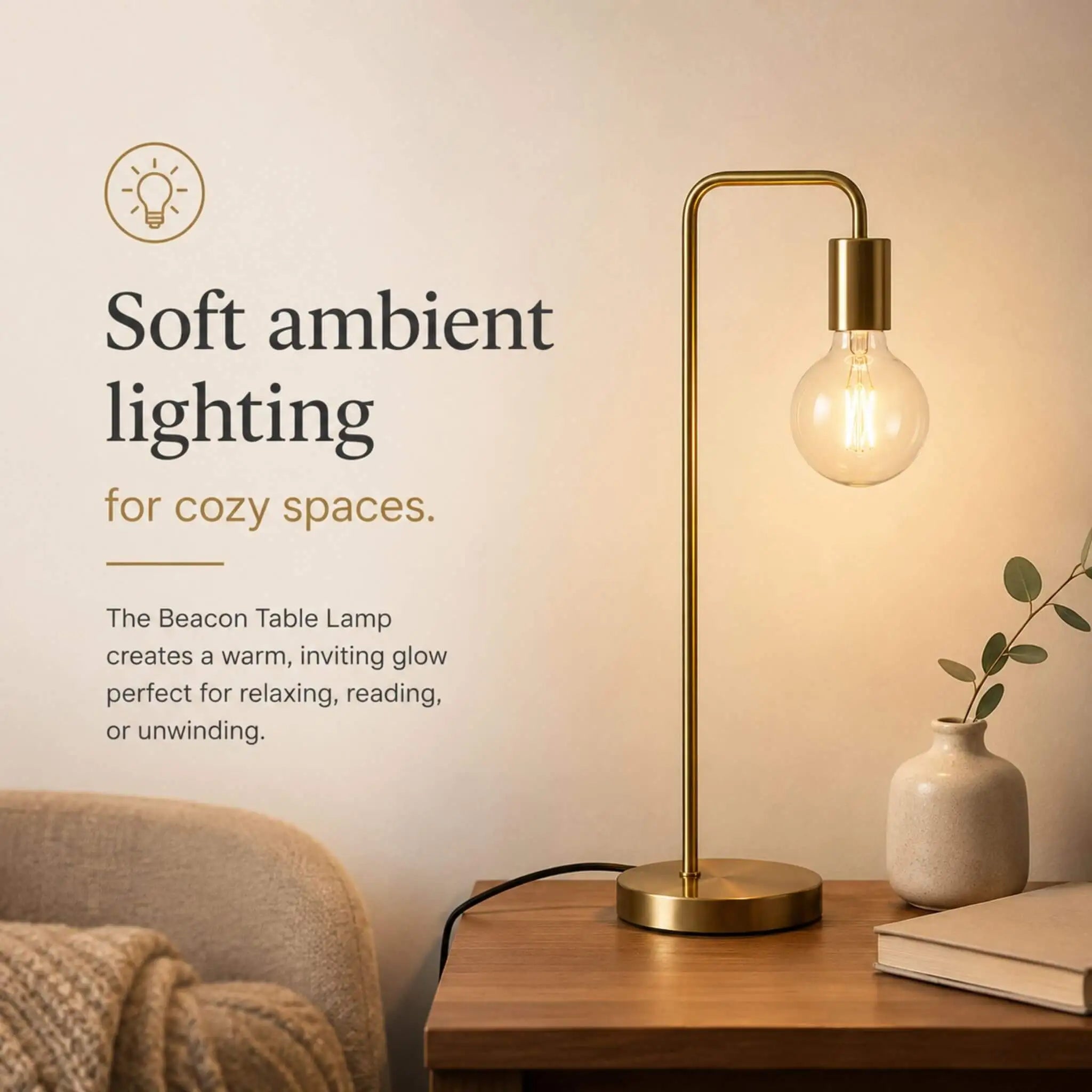 The Warm Glow Brass Lamp
