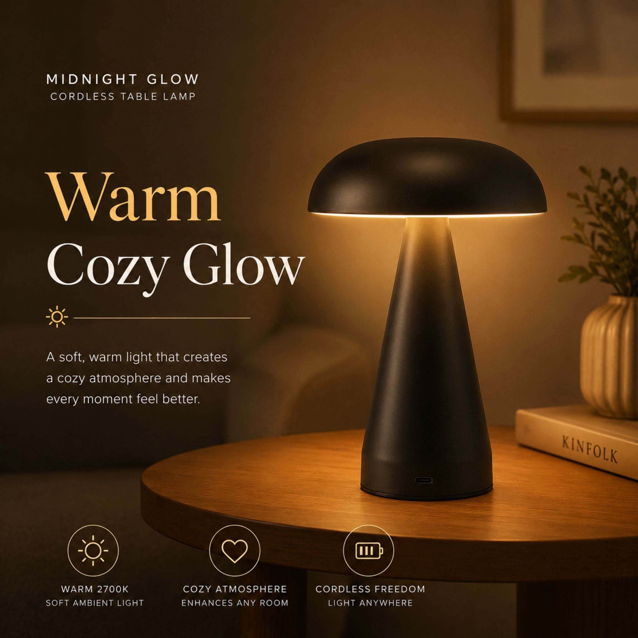 The Midnight Glow Cordless Table Lamp