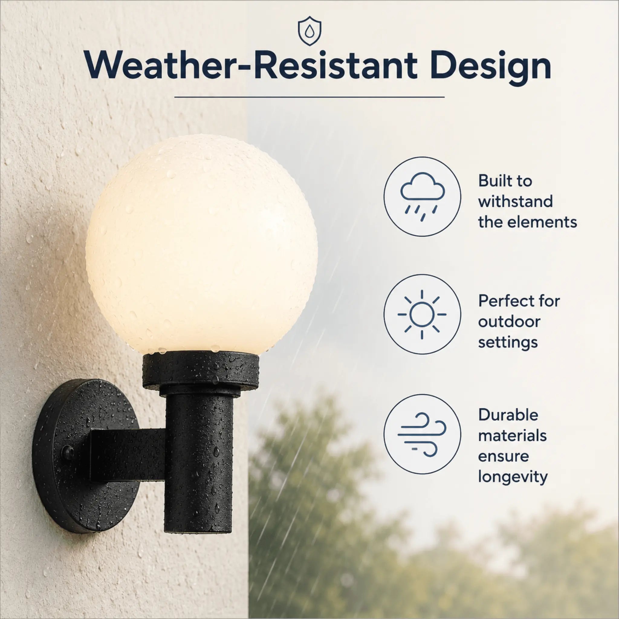 The Finished Exterior Wall Light