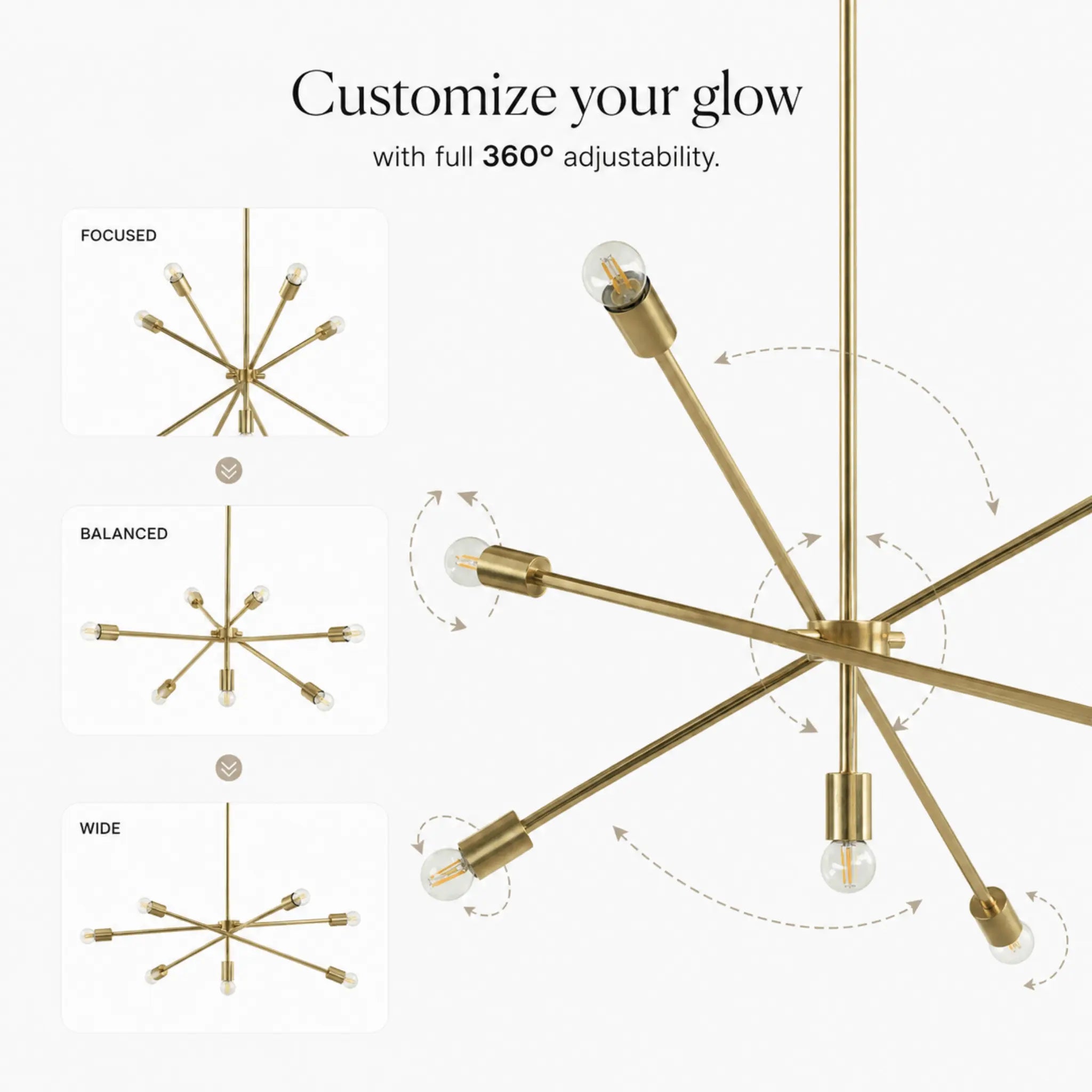 The Finished Room Brass Chandelier