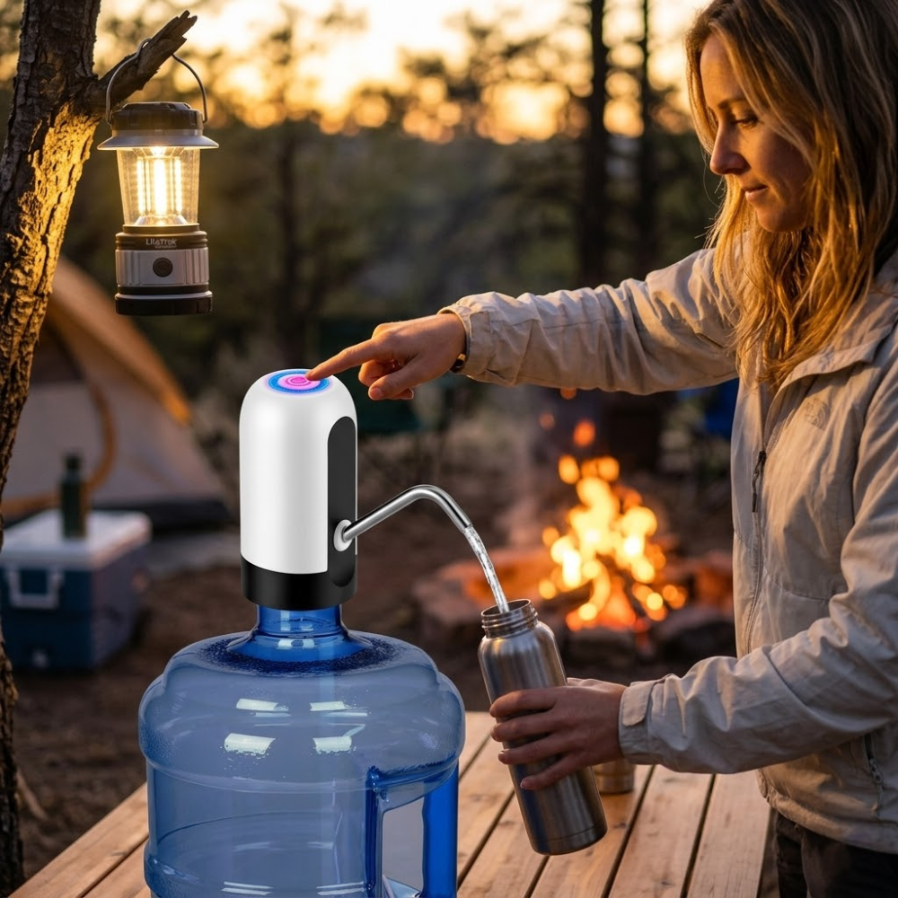 La LiteTrek HydroPress — De l'eau fraîche. Une seule touche. Partout.