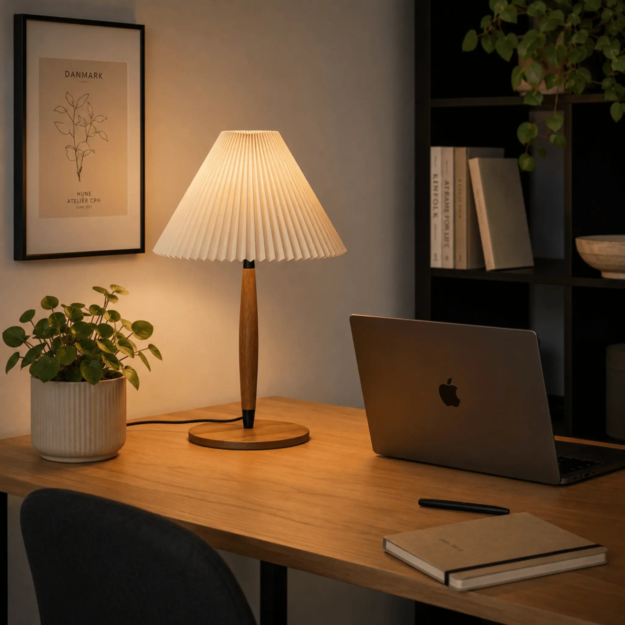The Warm Glow Walnut Table Lamp