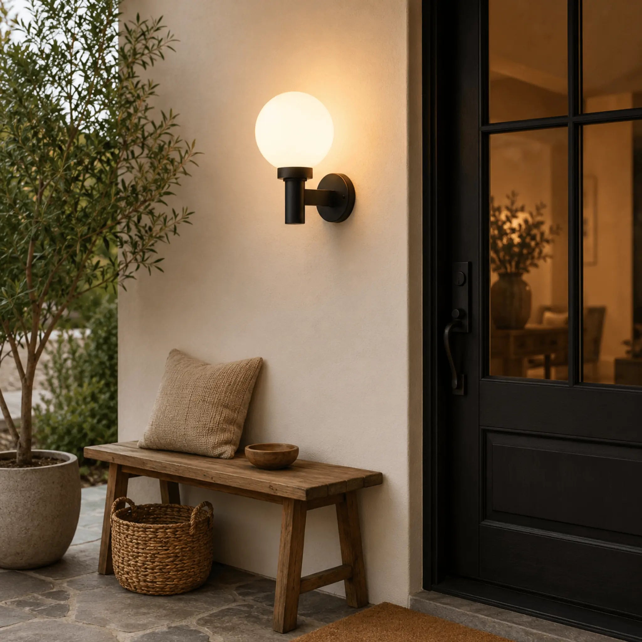 The Finished Exterior Wall Light