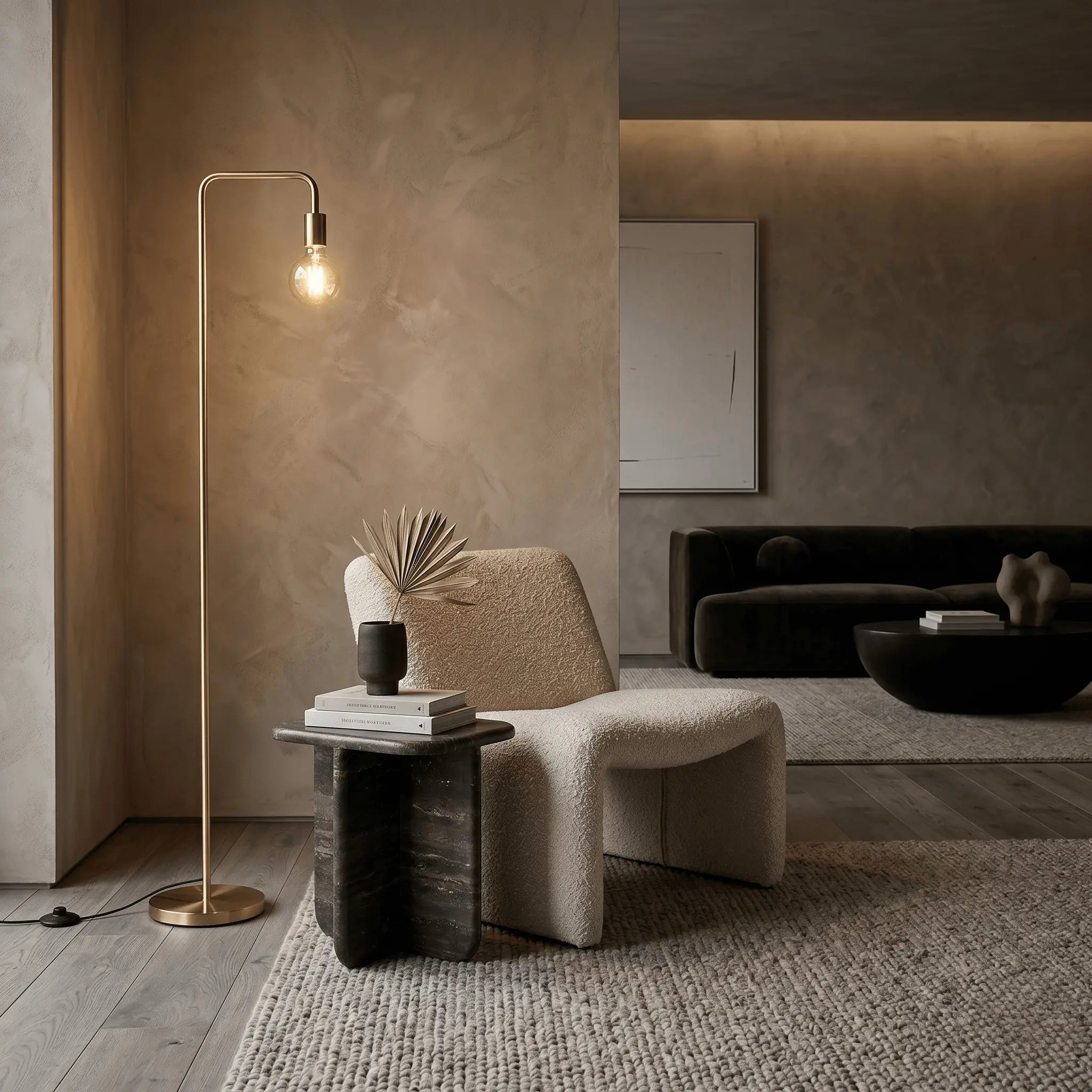 The Reading Corner Brass Floor Lamp