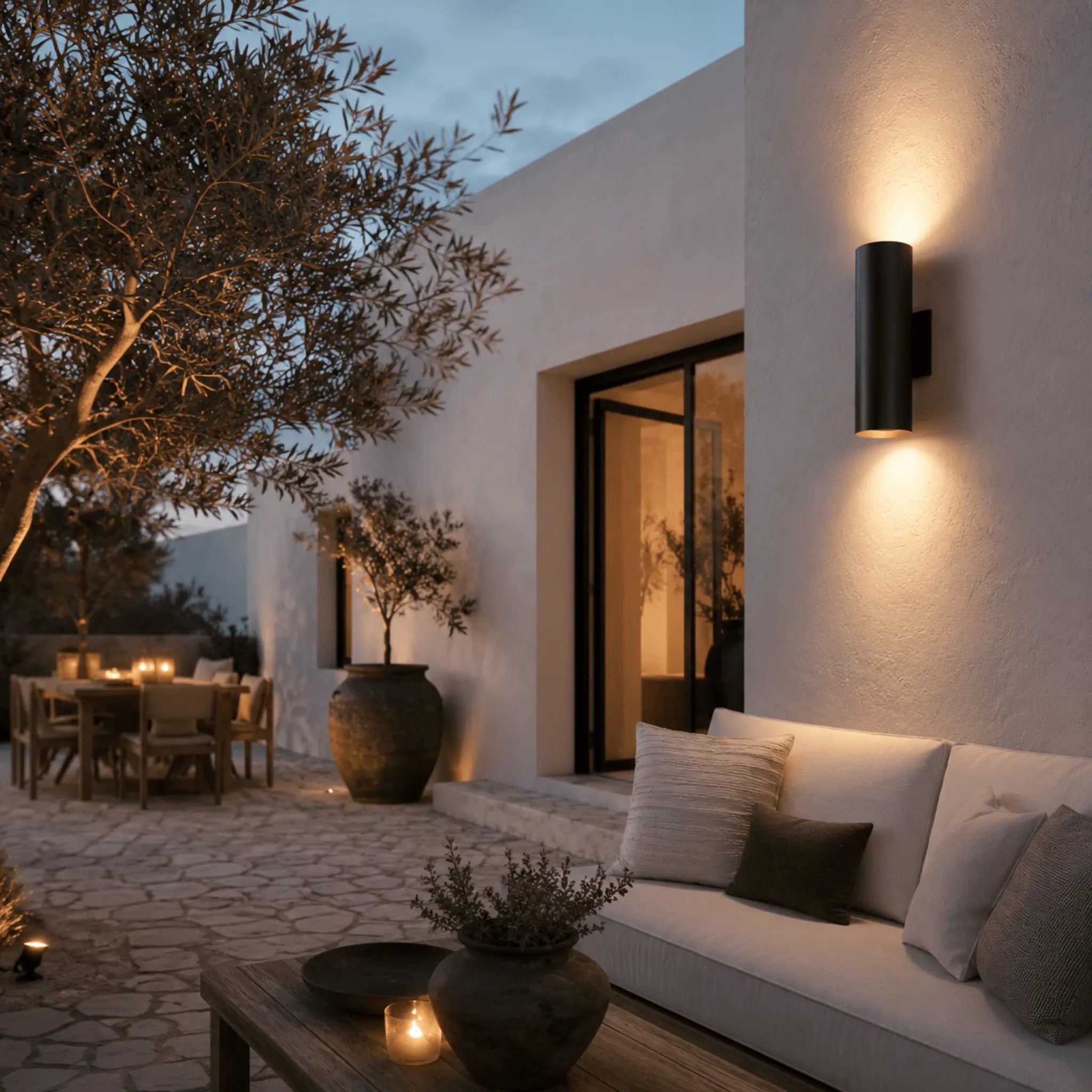 The Welcome Black Outdoor Wall Light