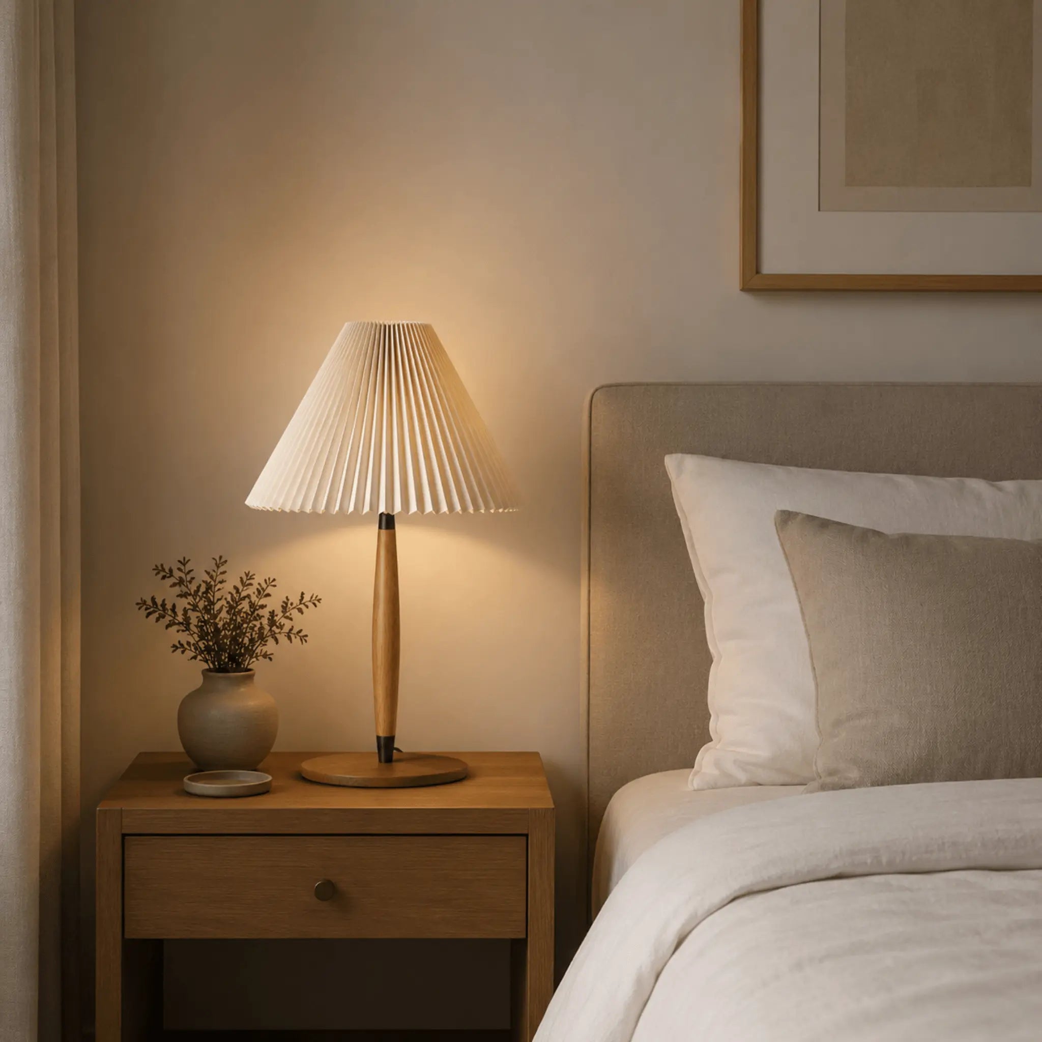 The Warm Glow Walnut Table Lamp