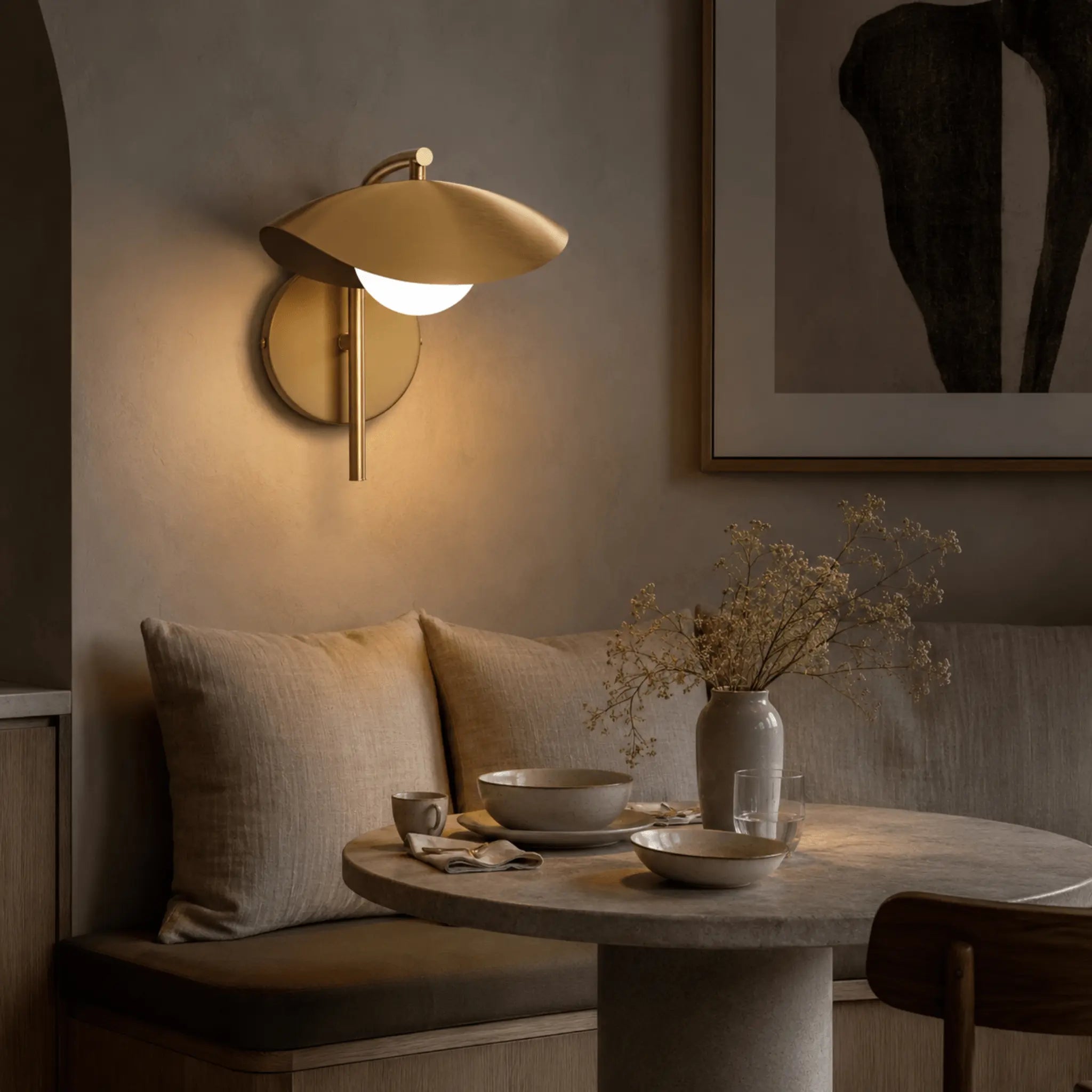 The Warm Glow Brass Sconce