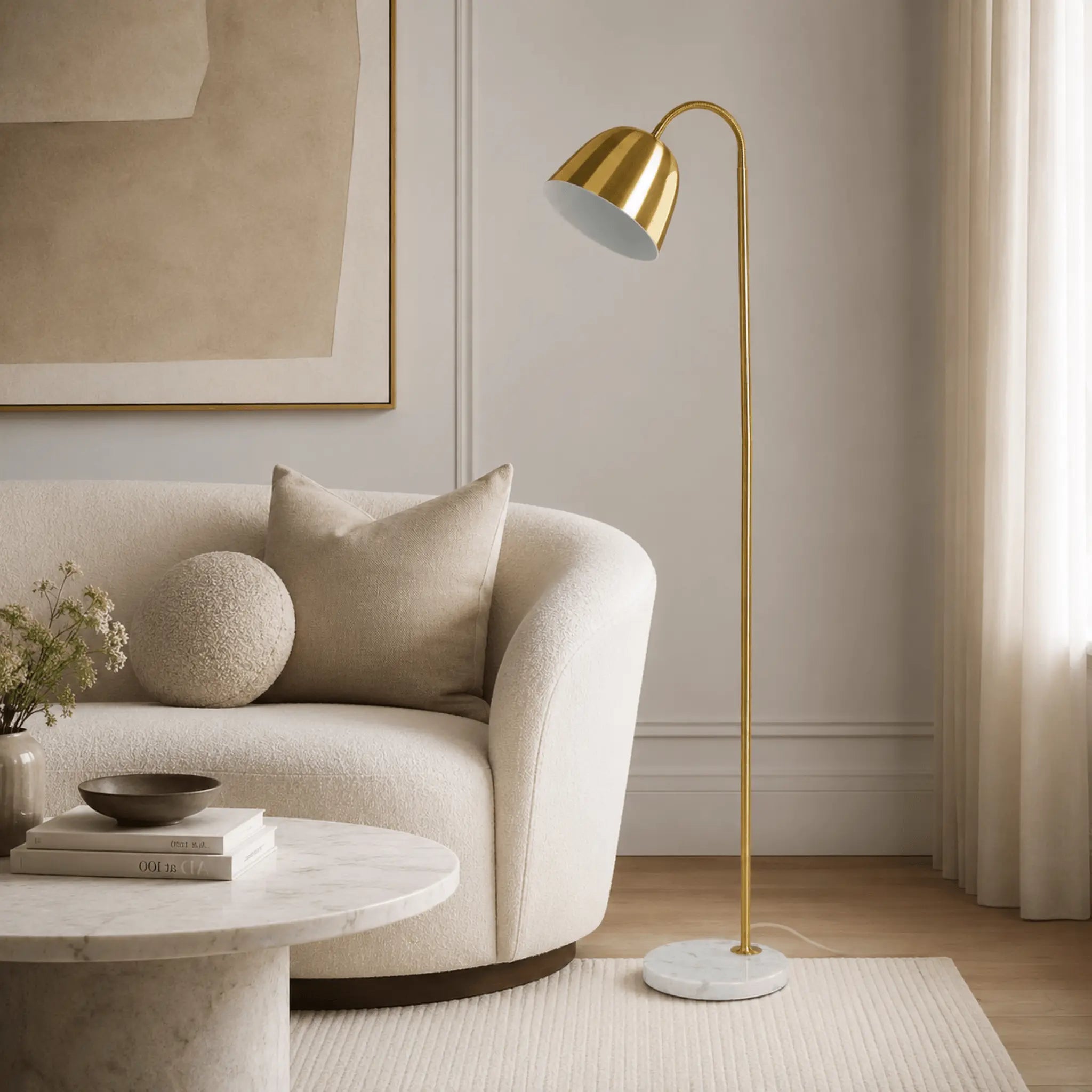 The Reading Corner Brass Floor Lamp