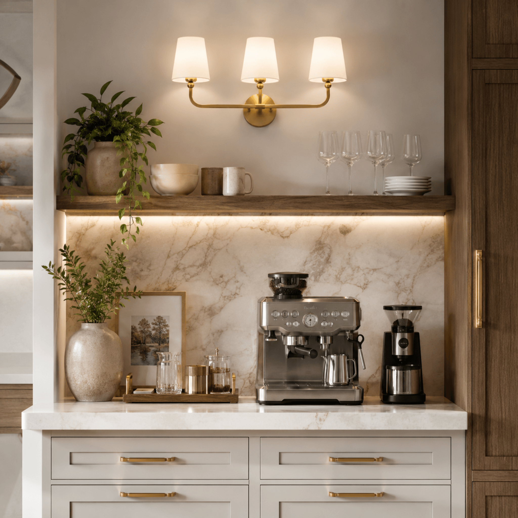 The Designer Brass Vanity Light