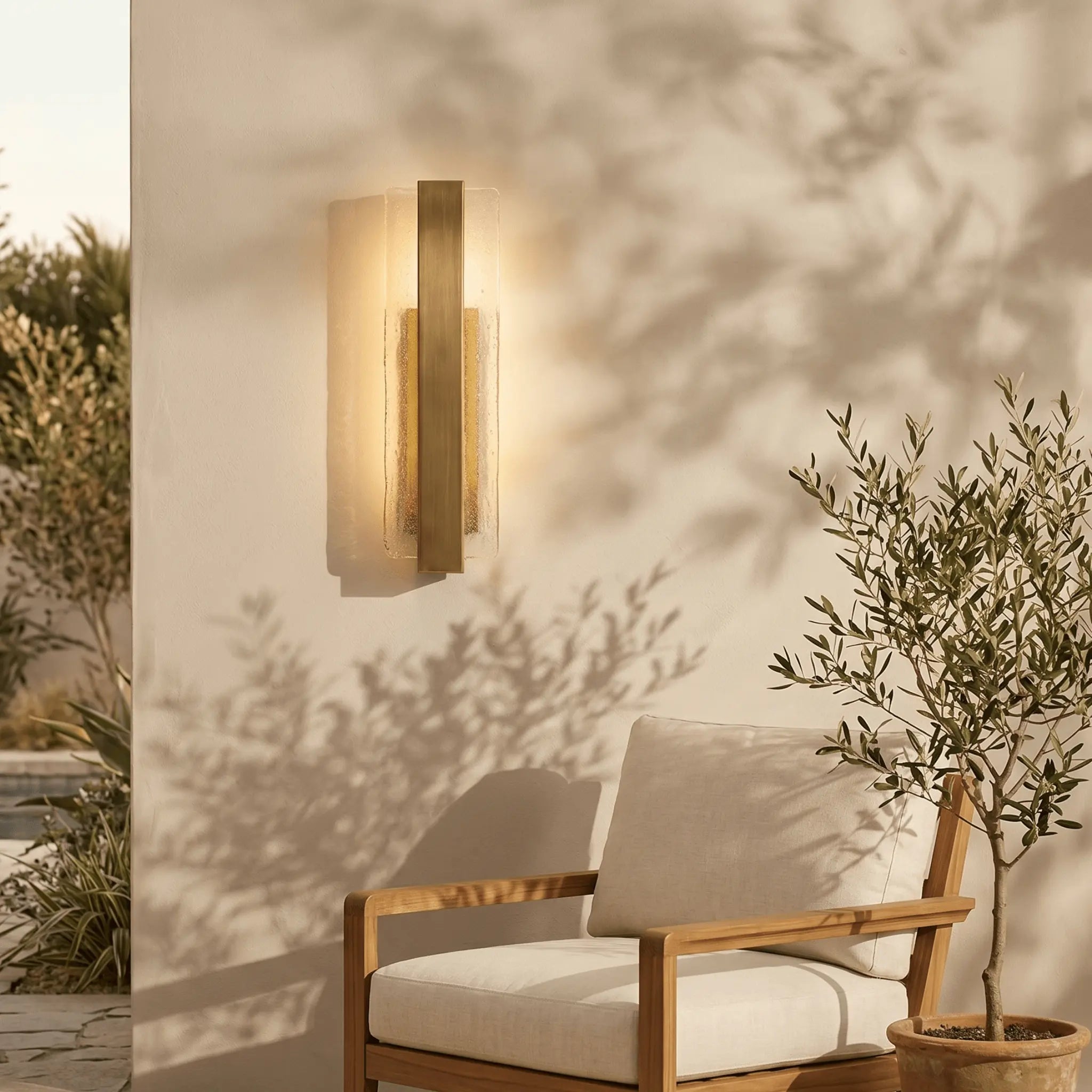 The Curb Appeal Brass Outdoor Light