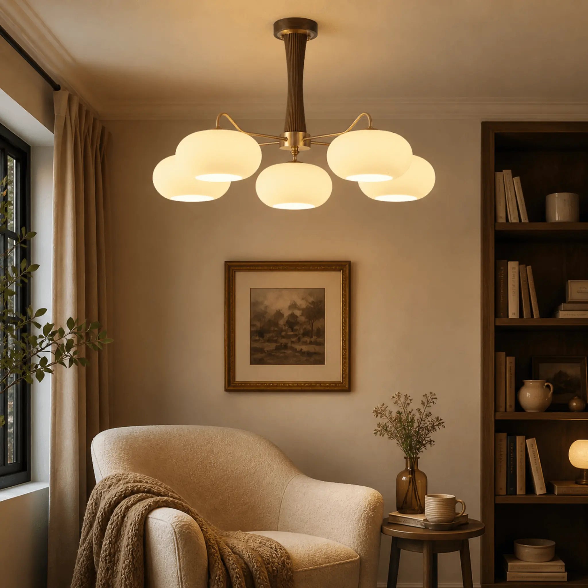 The Persimmon Wood Ceiling Light