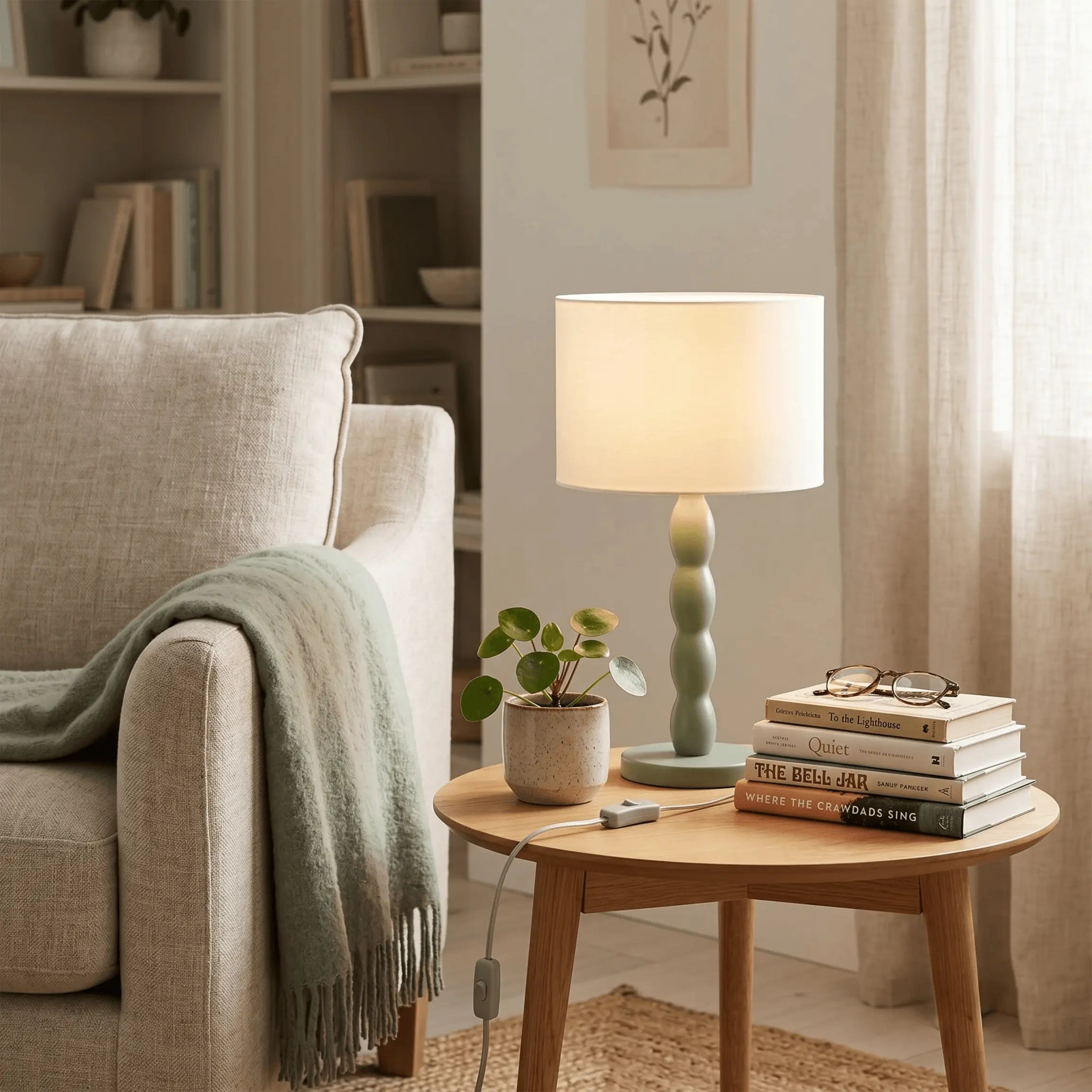 The Muted Green Table Lamp
