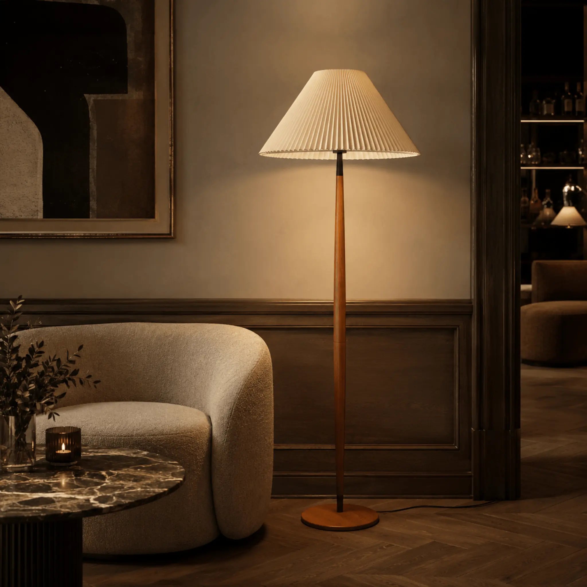 The Walnut Reading Nook Floor Lamp