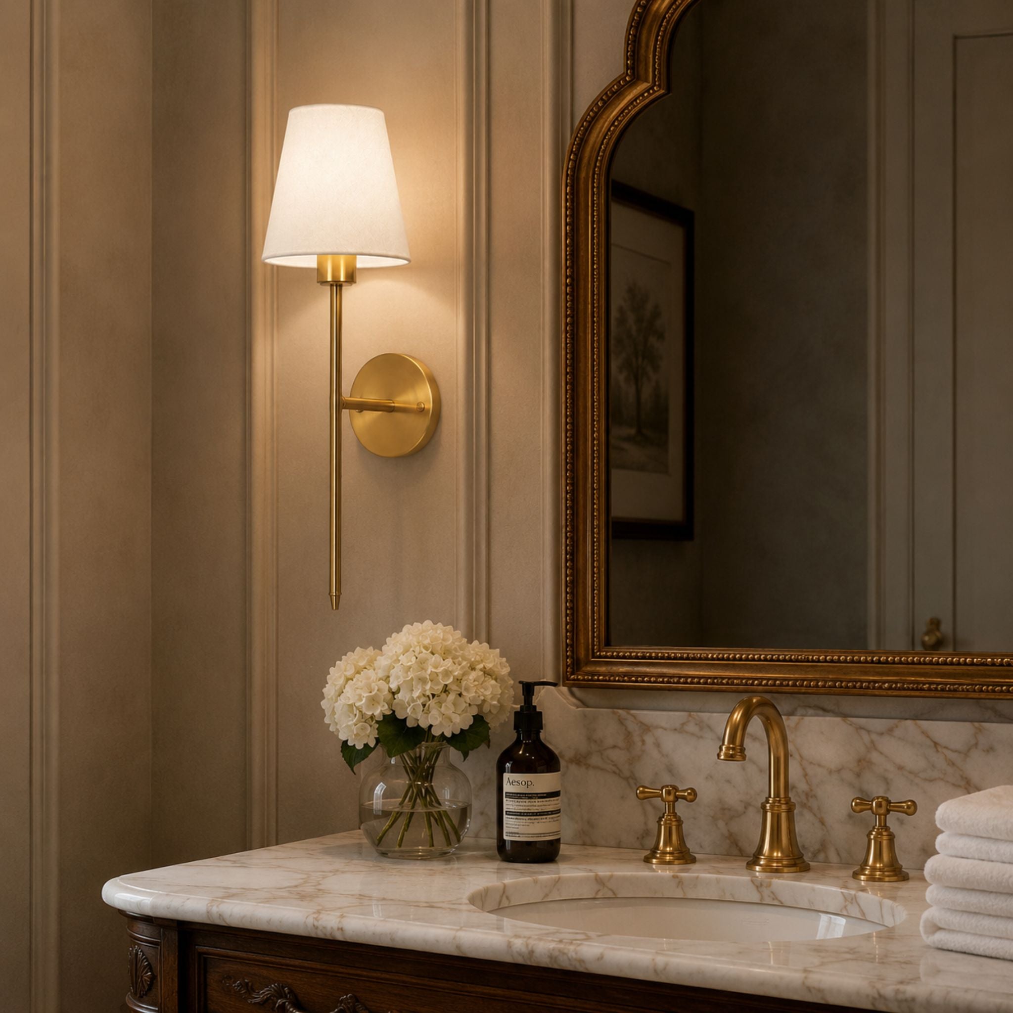 The Noir Linen Tail Sconce
