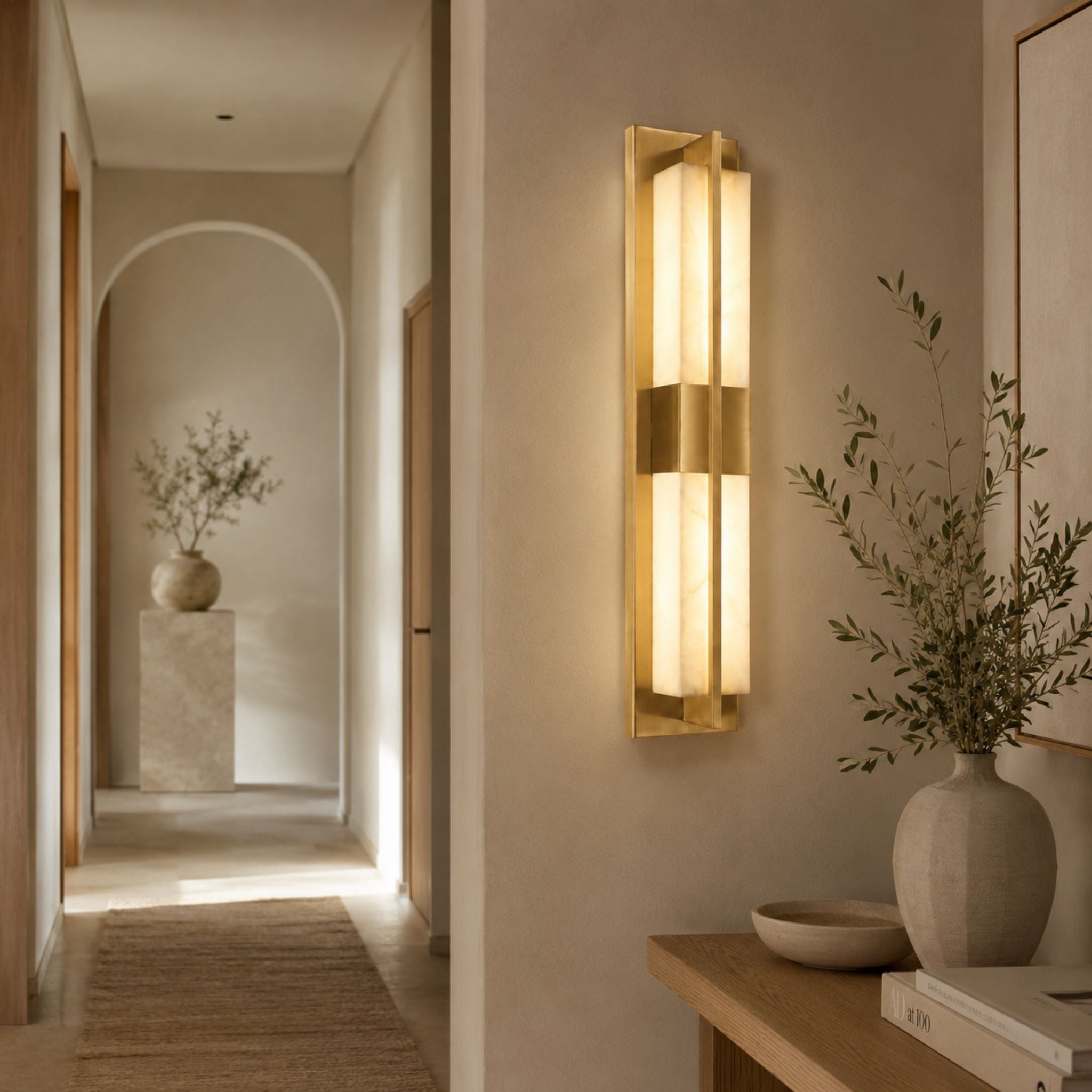 The Opaline Gold Wall Light