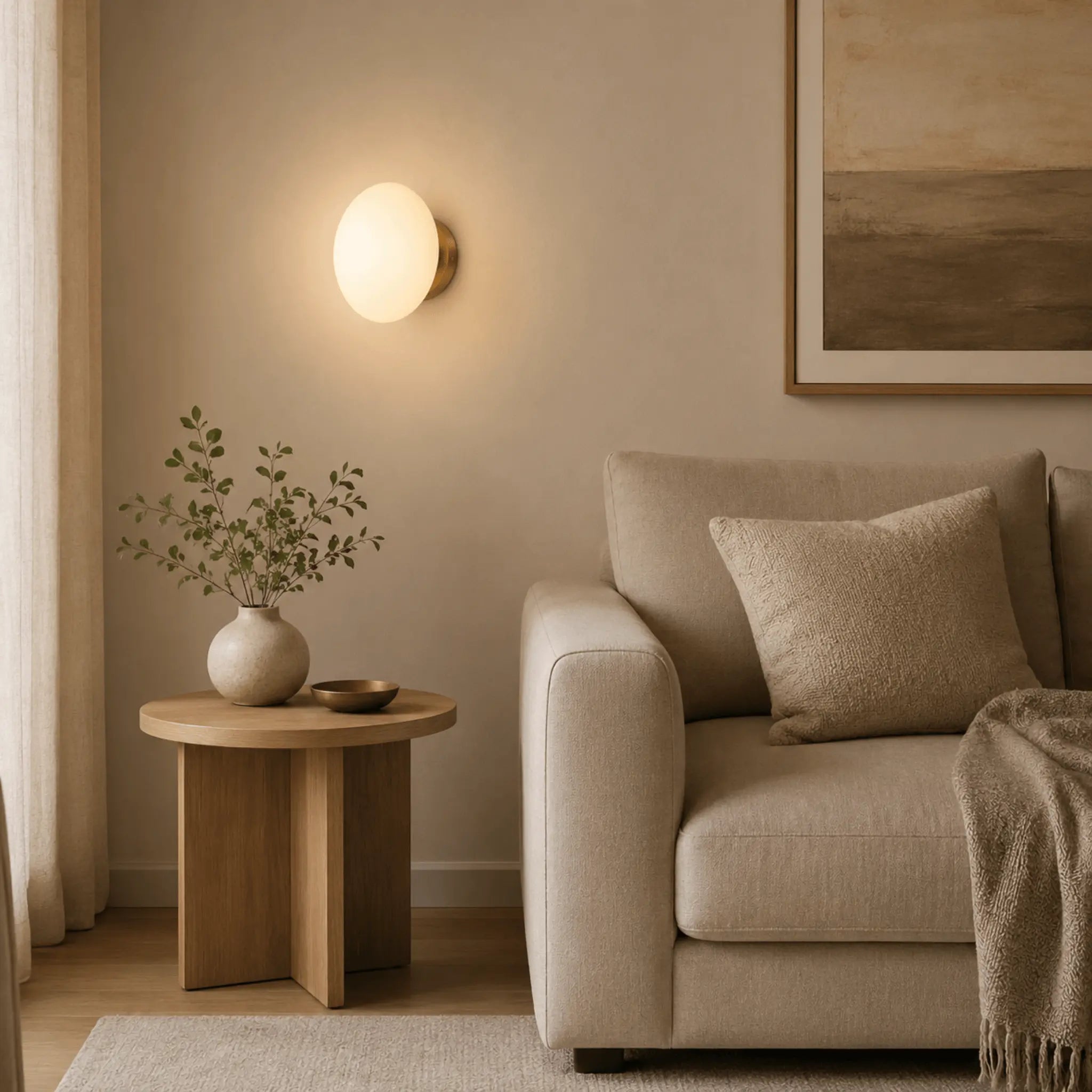 The Warm Glow Brass Sconce