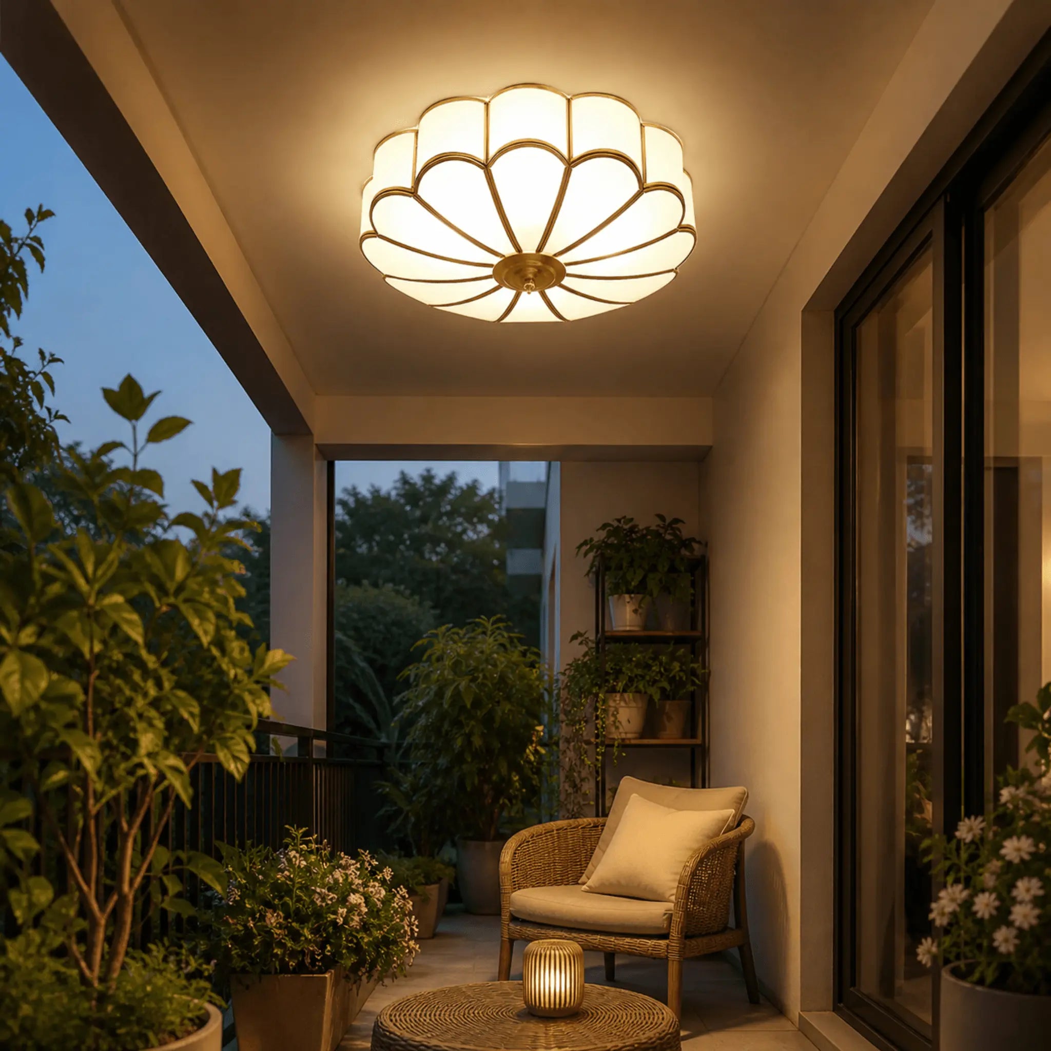 The Bloom Glass Ceiling Light
