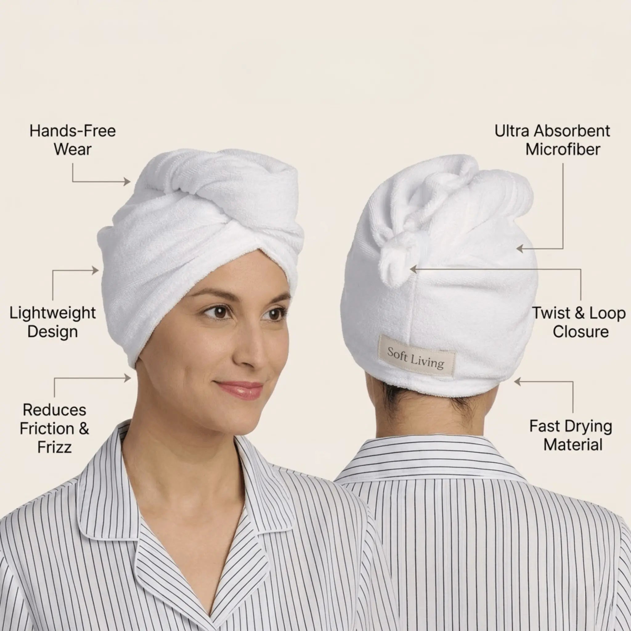 The Fast Dry Microfiber Hair Towel