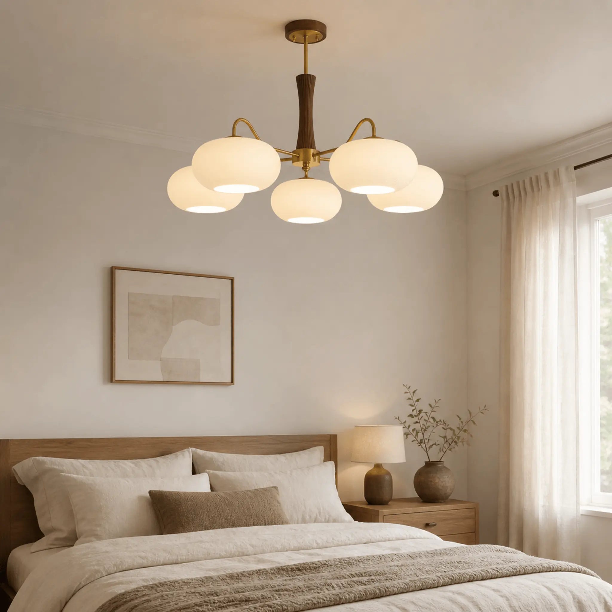 The Persimmon Wood Ceiling Light