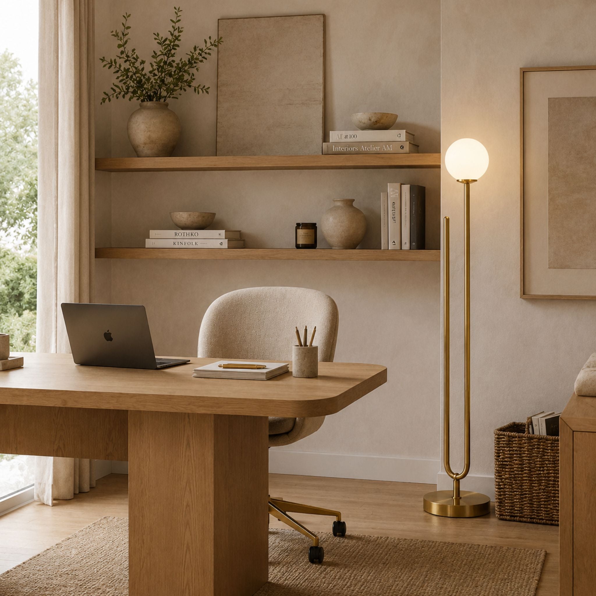 The Luna Globe Floor Lamp