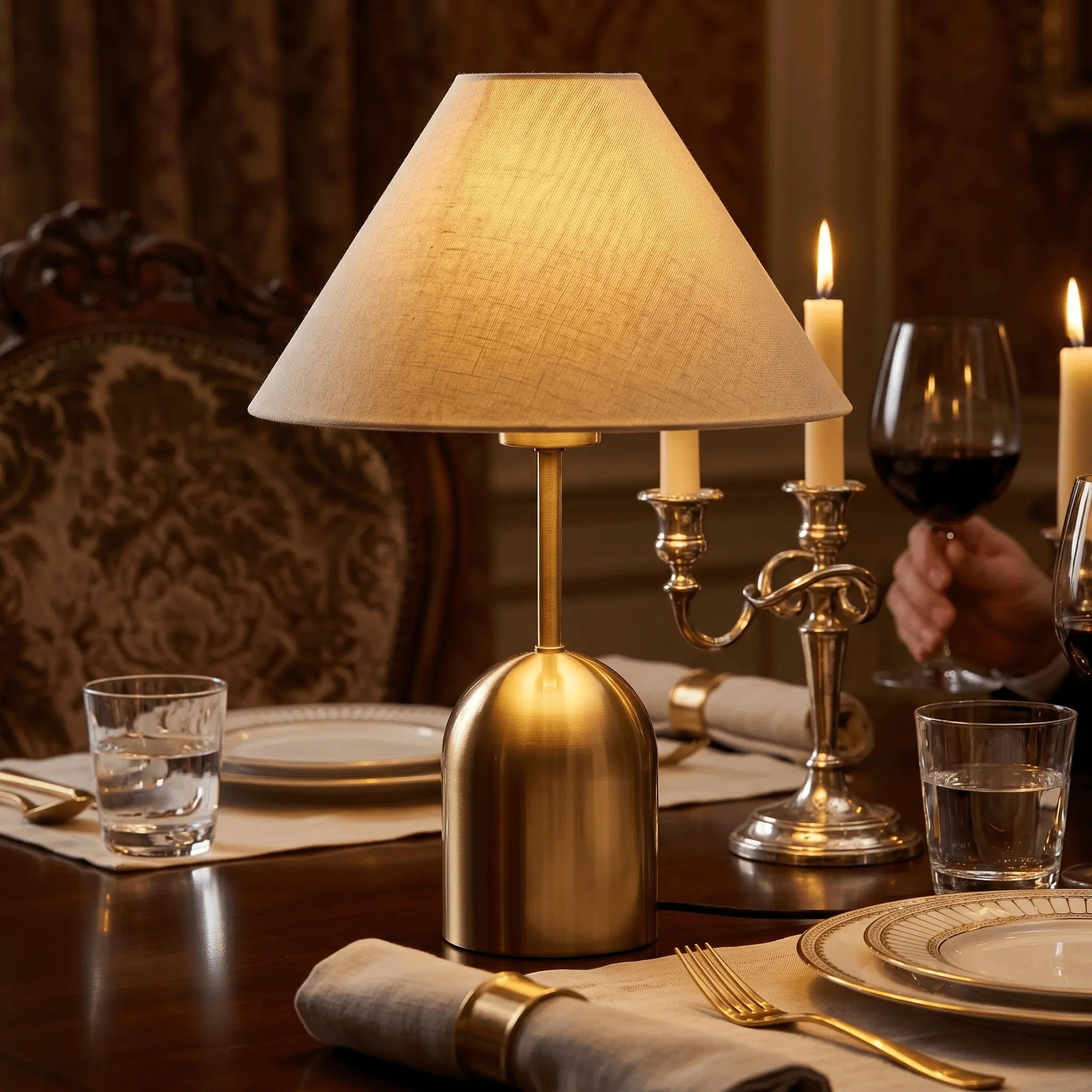 The Warm Glow Brass Table Lamp