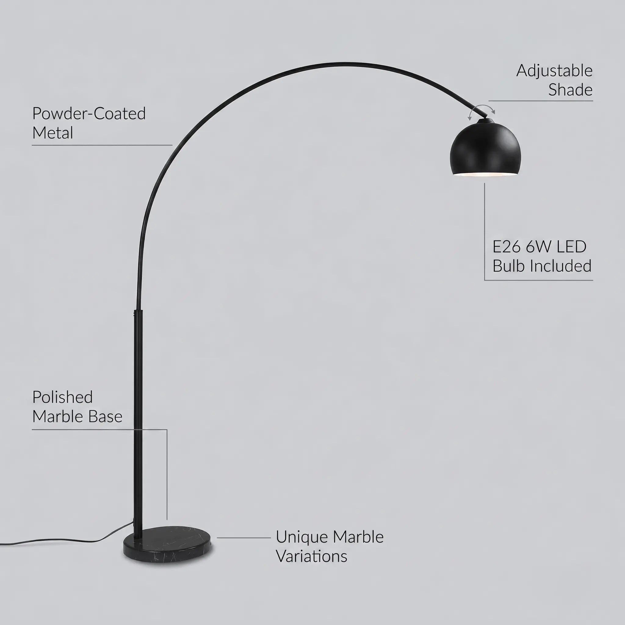 The Sculpted Arc Floor Lamp