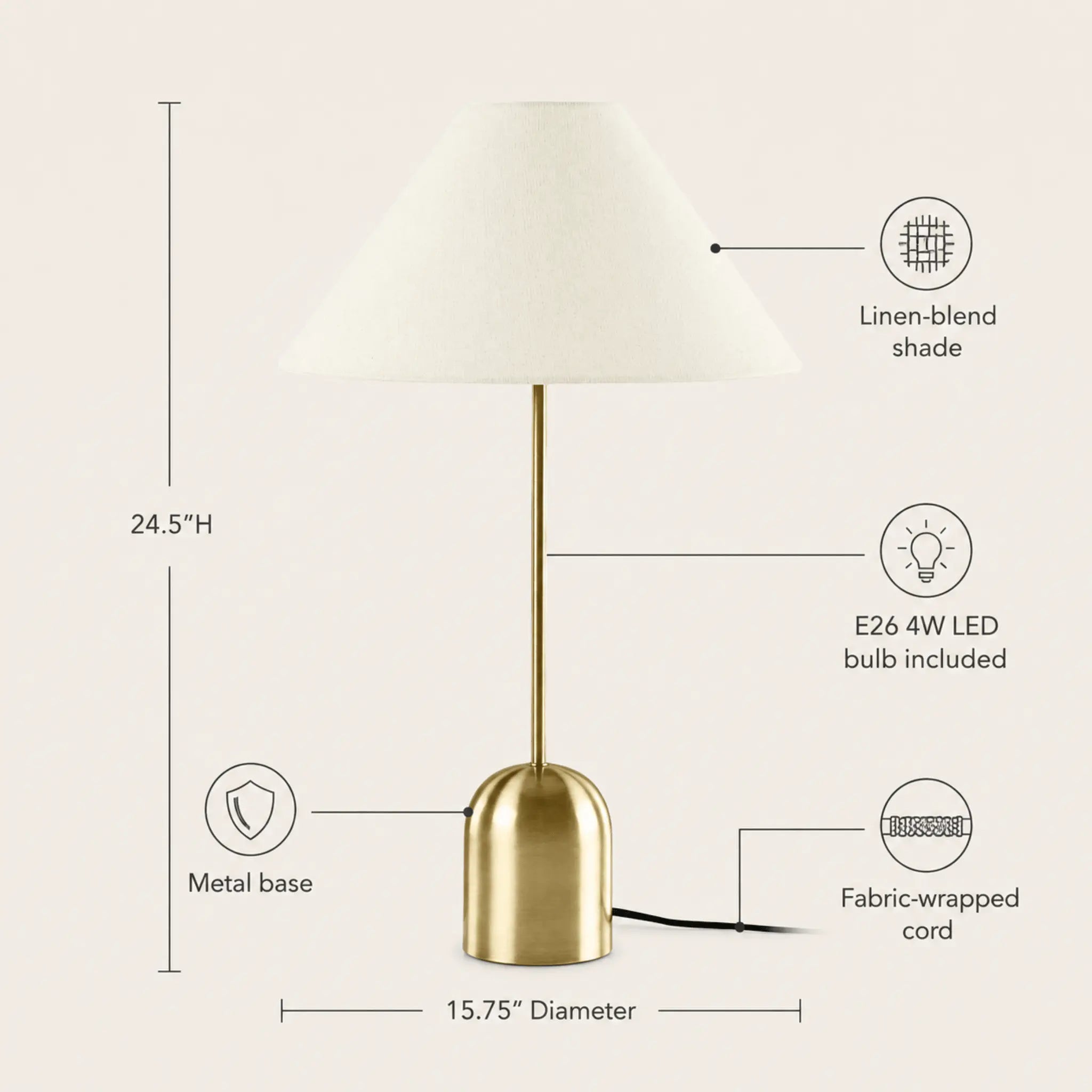 The Warm Brass Table Lamp