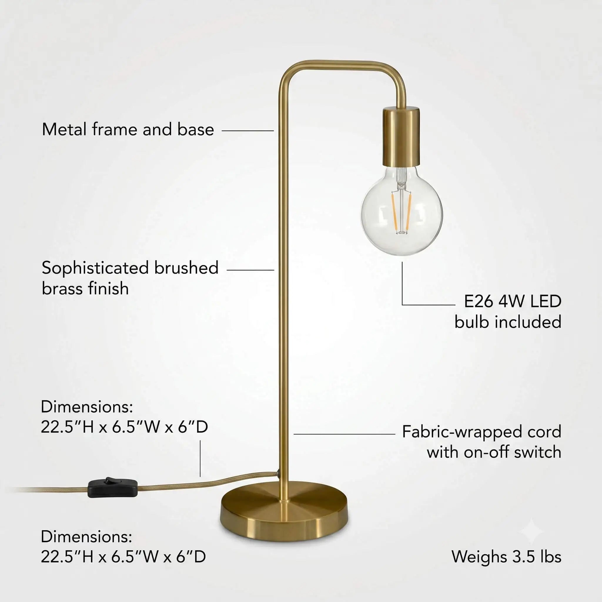 The Warm Glow Brass Lamp