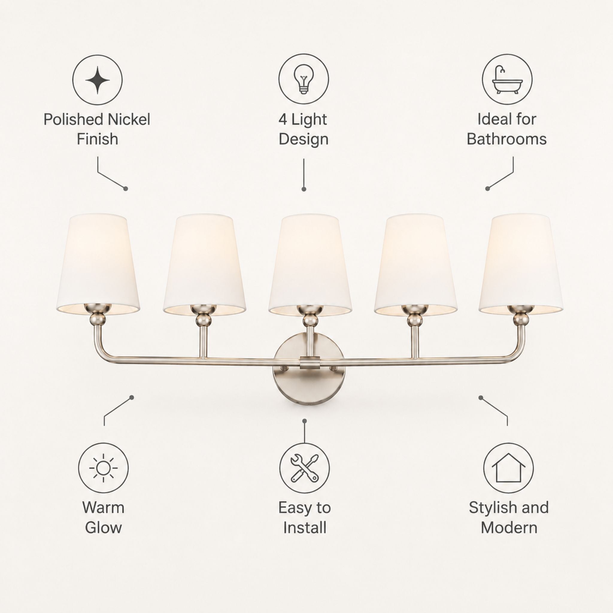 The Aria 5-Light Vanity Light