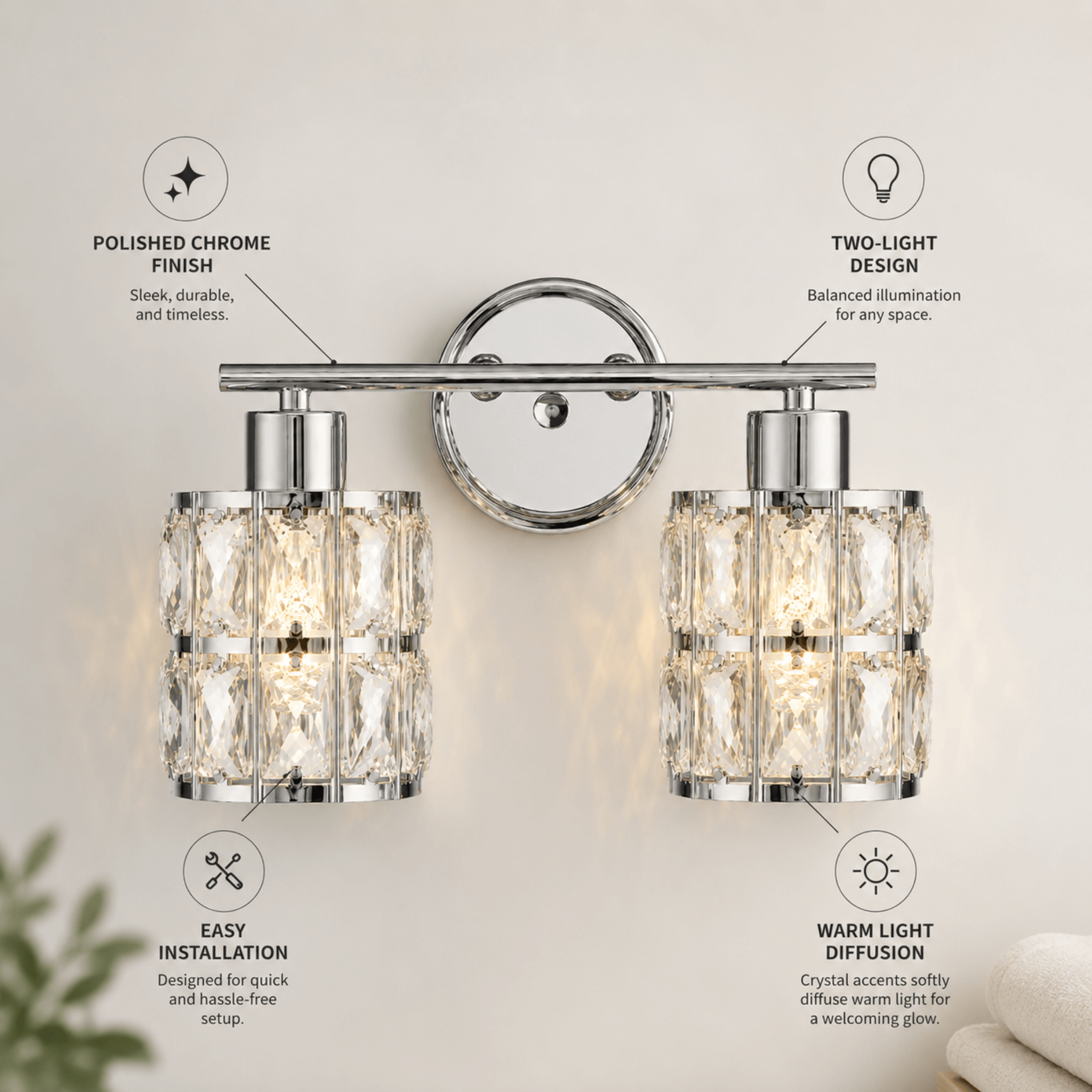 The Polished Vanity Bath Light