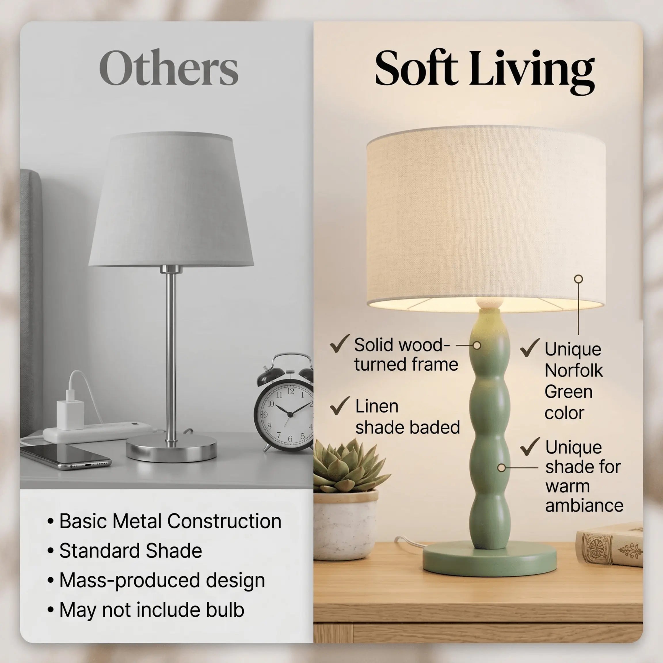 The Muted Green Table Lamp