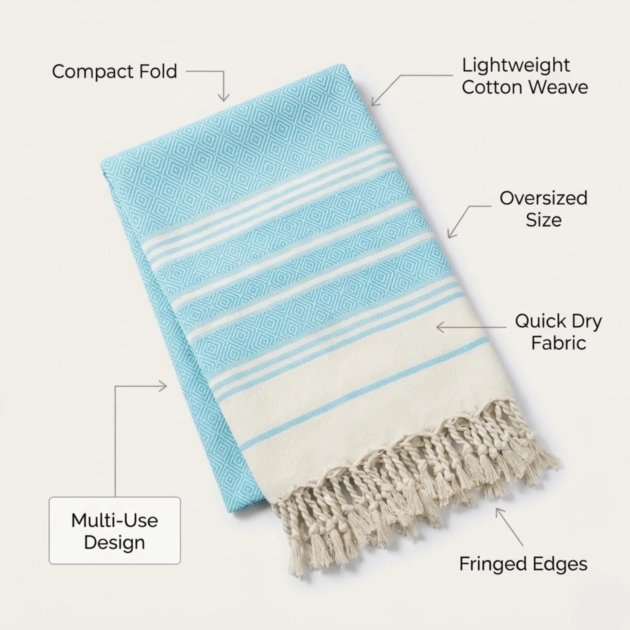 The Light Turkish Beach Towel