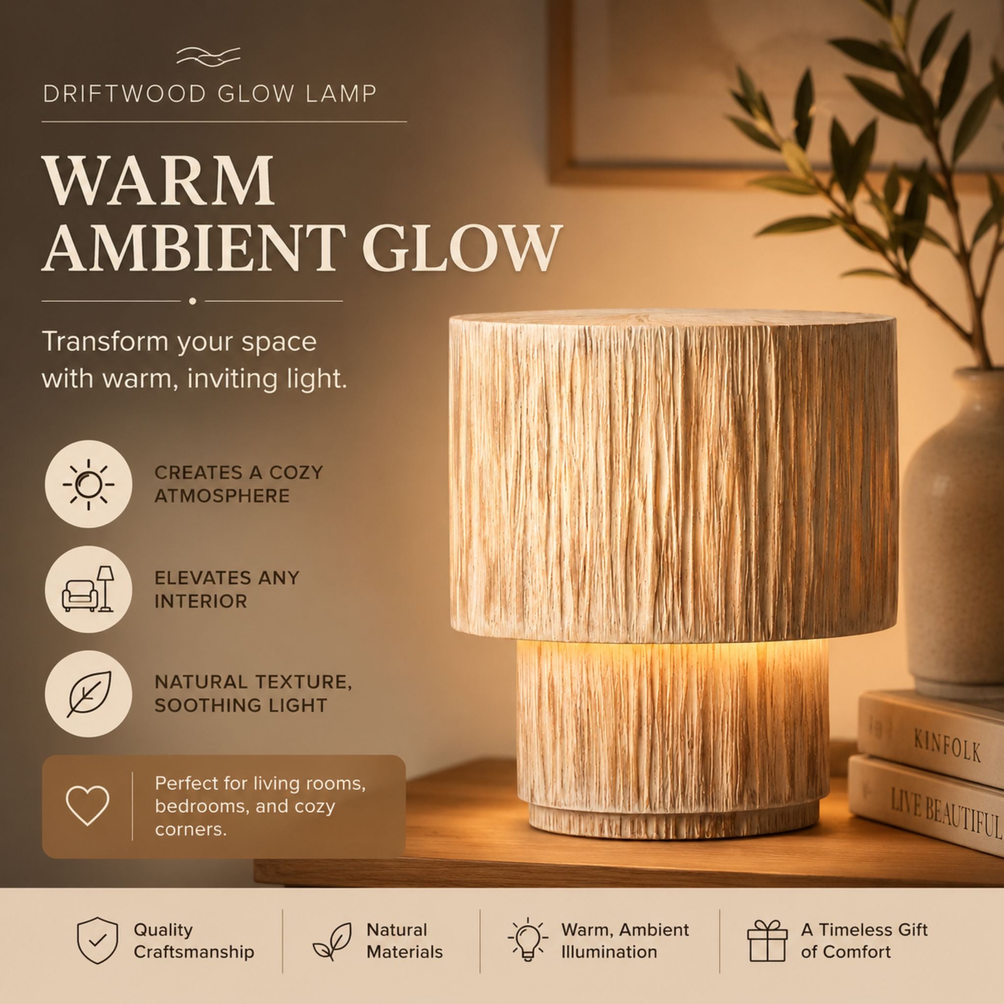 The Driftwood Glow Lamp