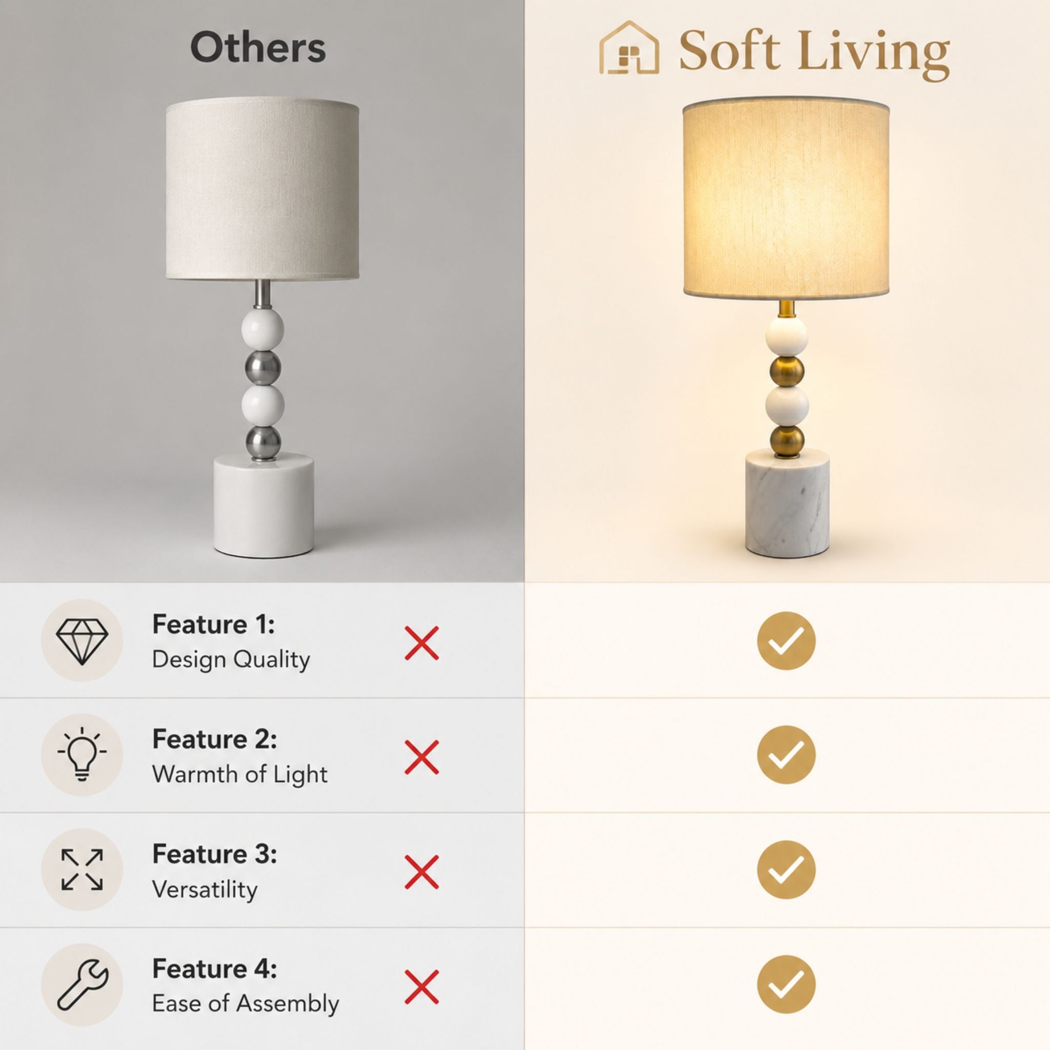 The Modern Marble Table Lamp