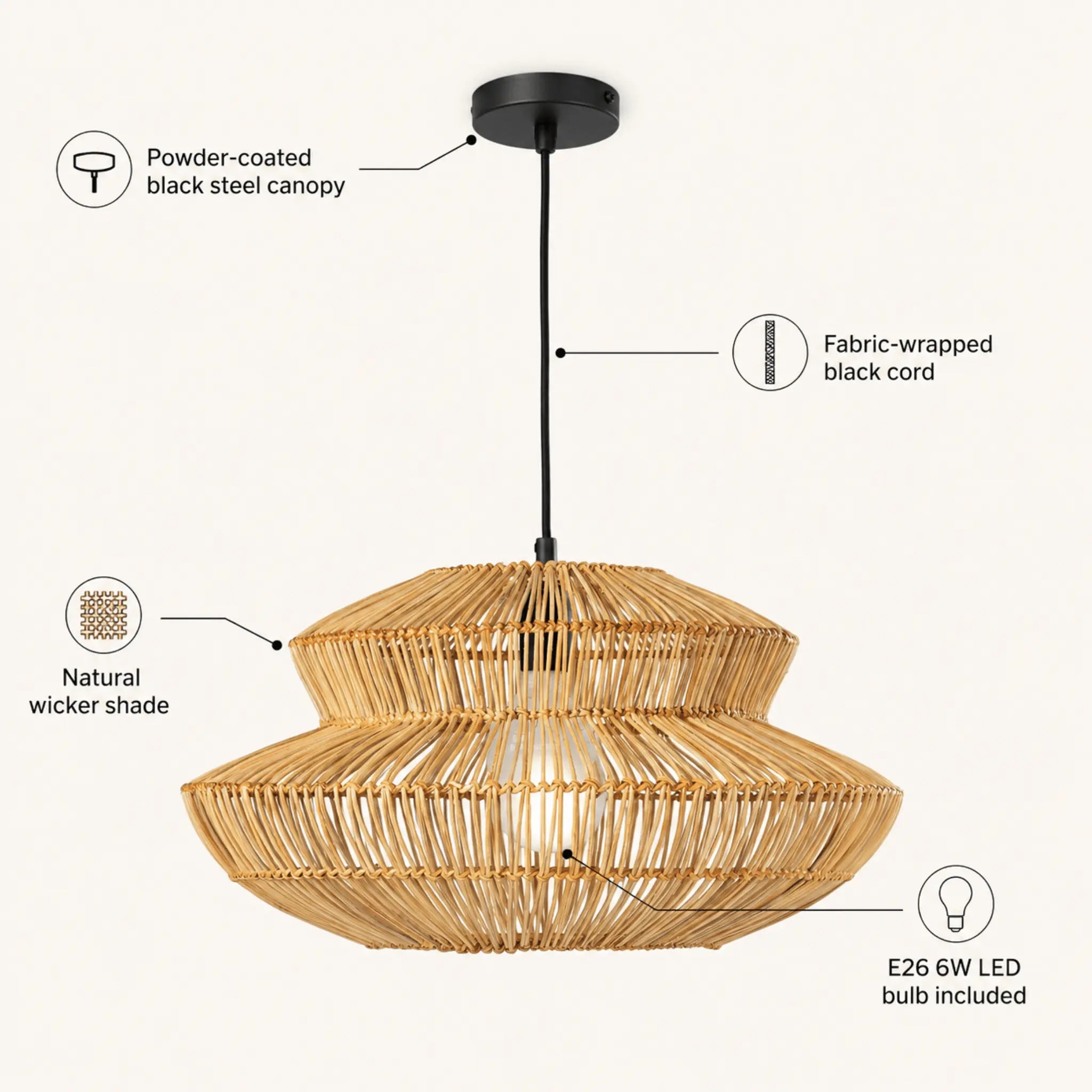 The Woven Glow Pendant Light
