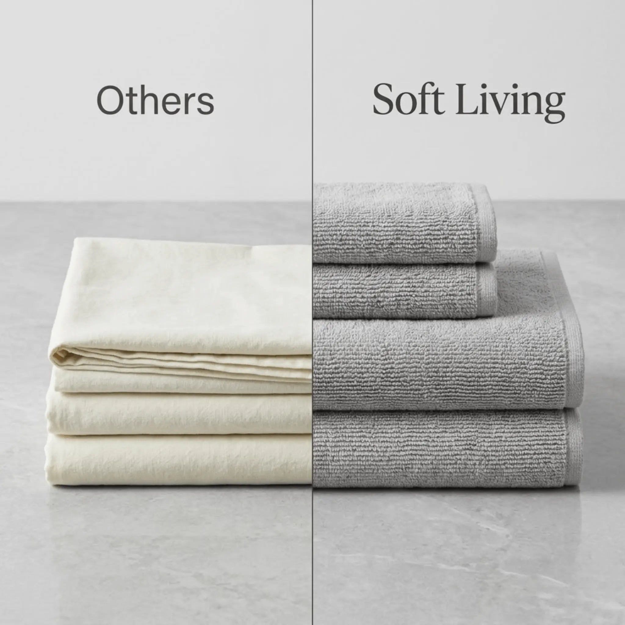 The Light Turkish Ribbed Bath Towel Bundle