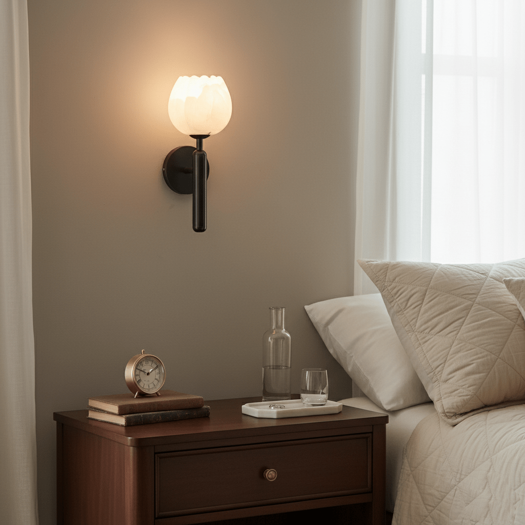 The Alabaster Bloom Wall Light