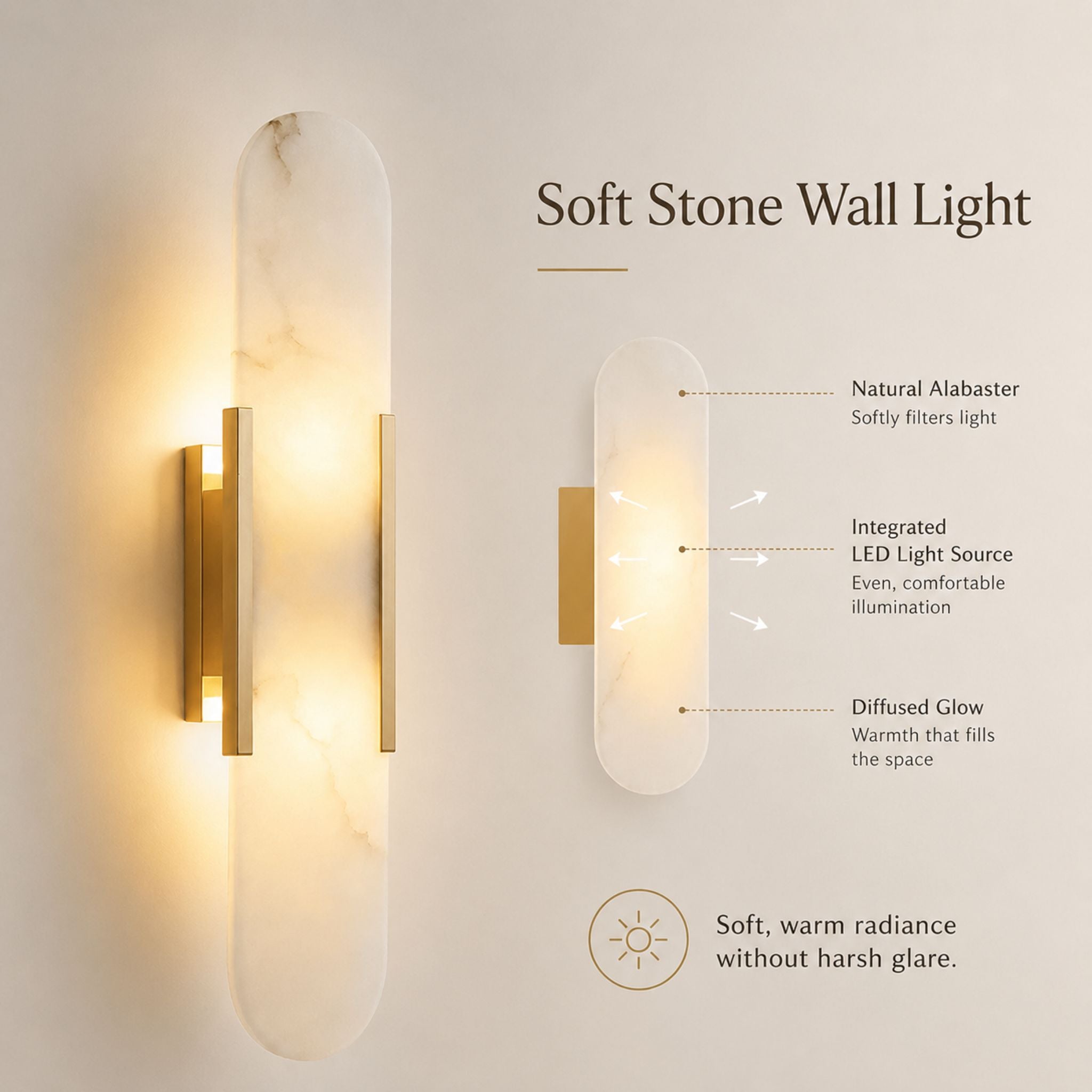 The Soft Stone Wall Light