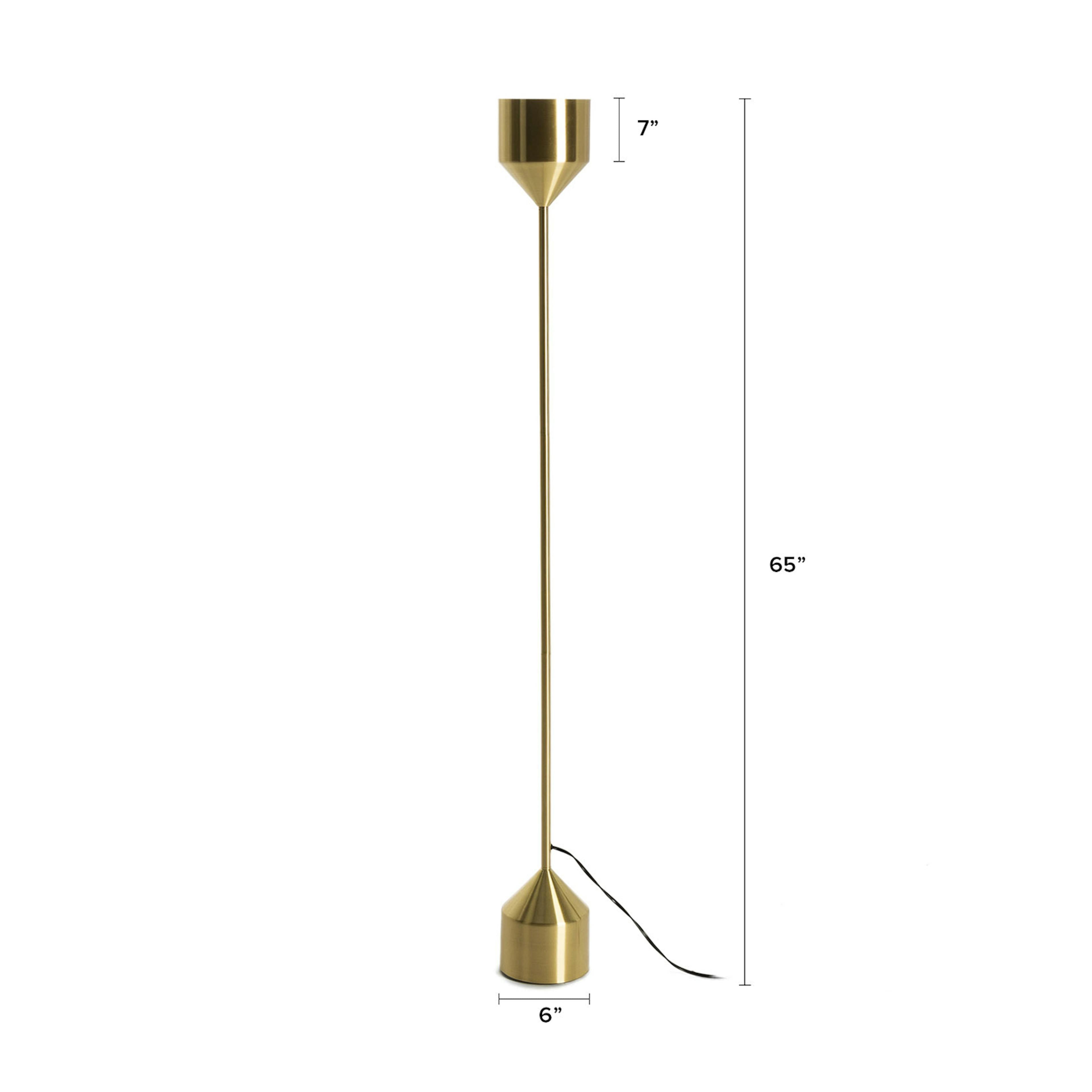 The Corner Glow Brass Floor Lamp