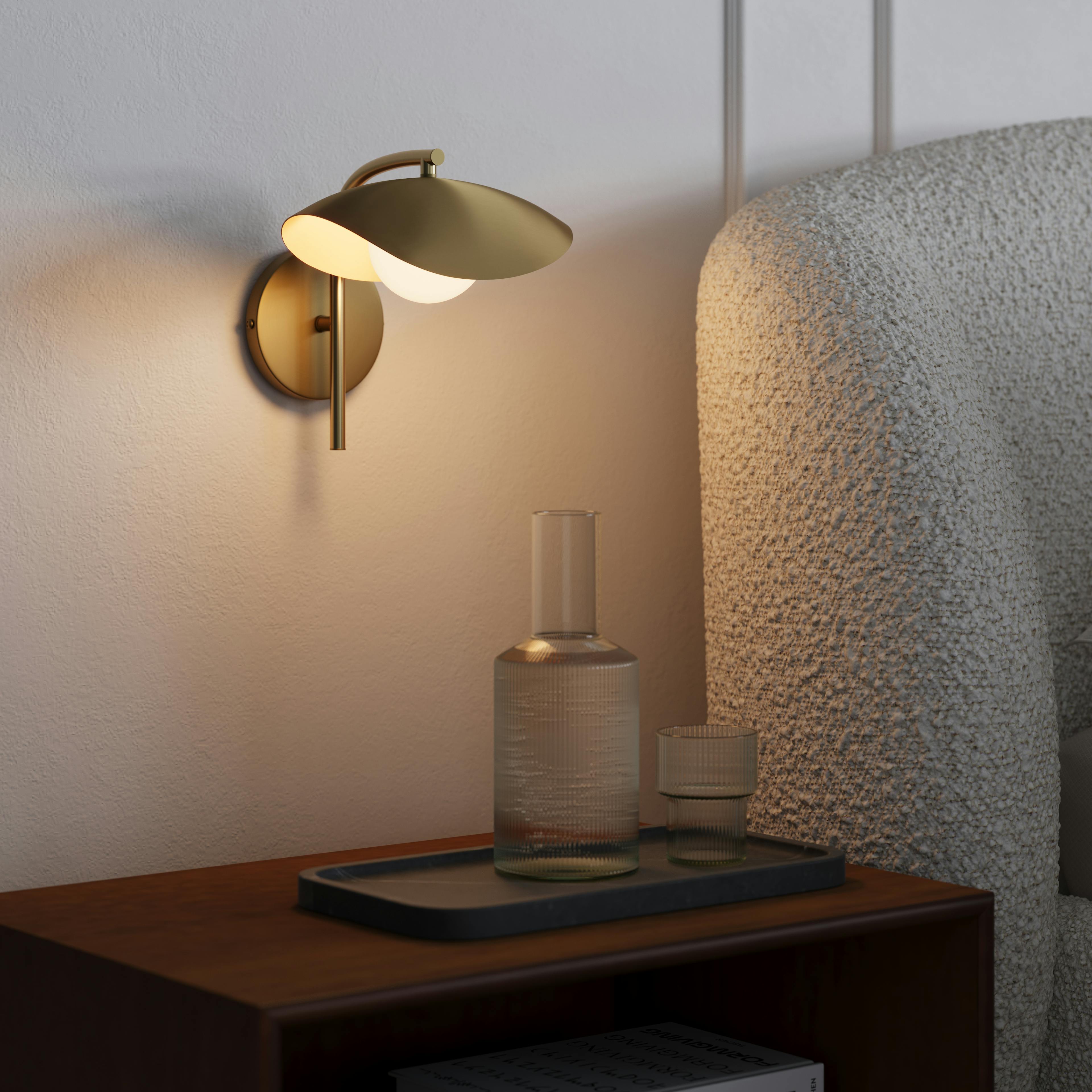 The Warm Glow Brass Sconce